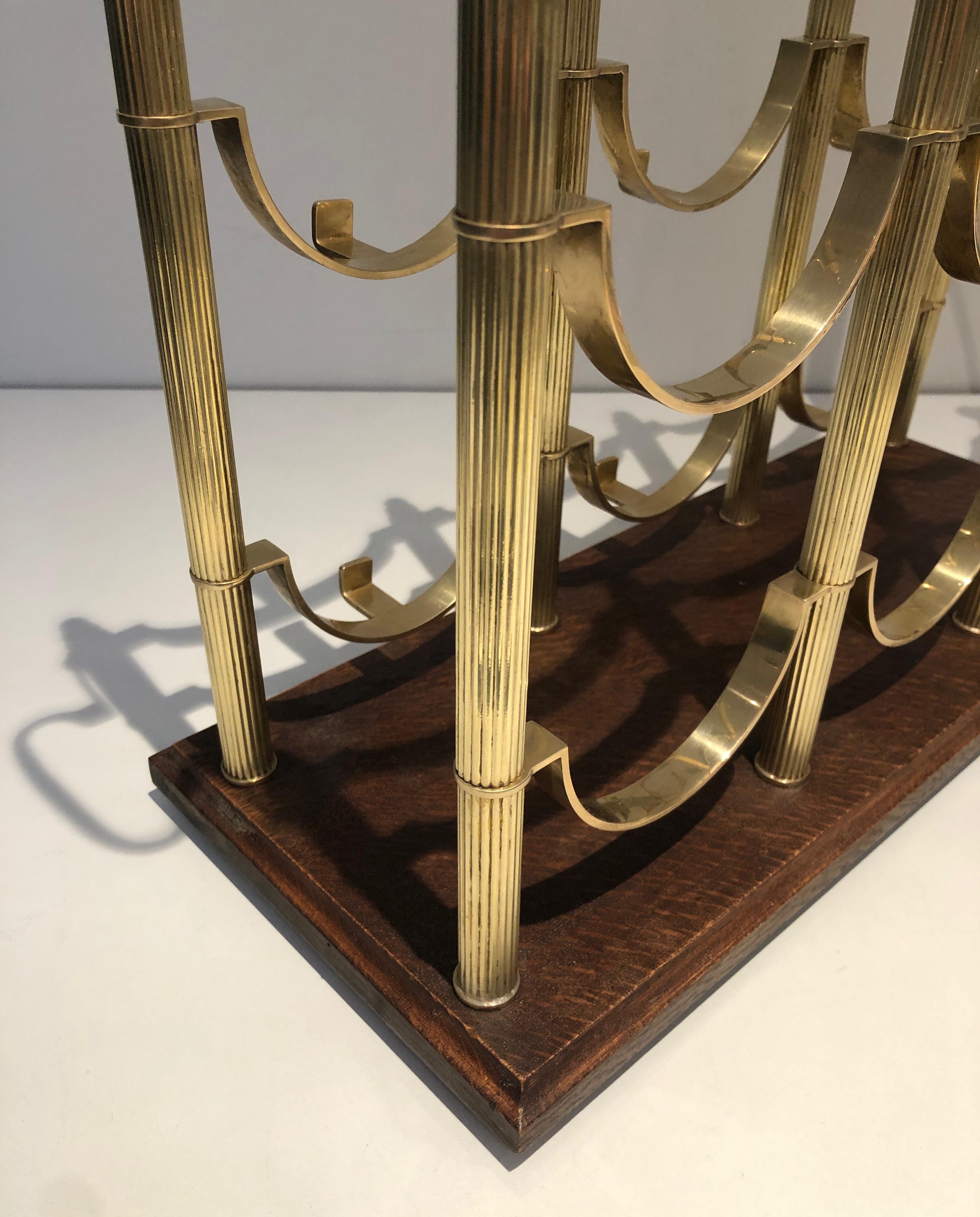 Neoclassical style brass bottles holder in the style of Maison Jansen For Sale 3