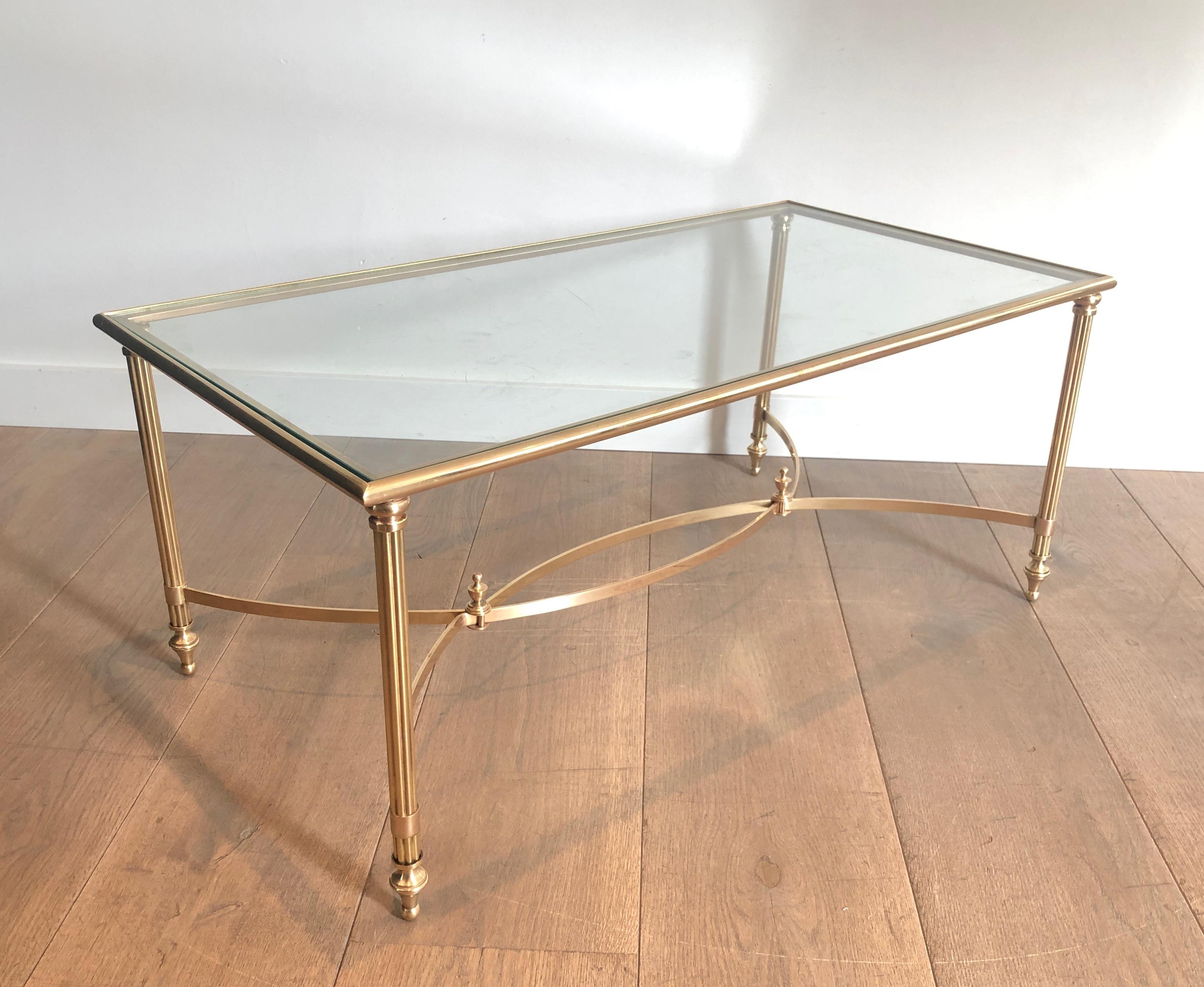 Table basse en laiton de style néoclassique par Maison Jansen en vente 9