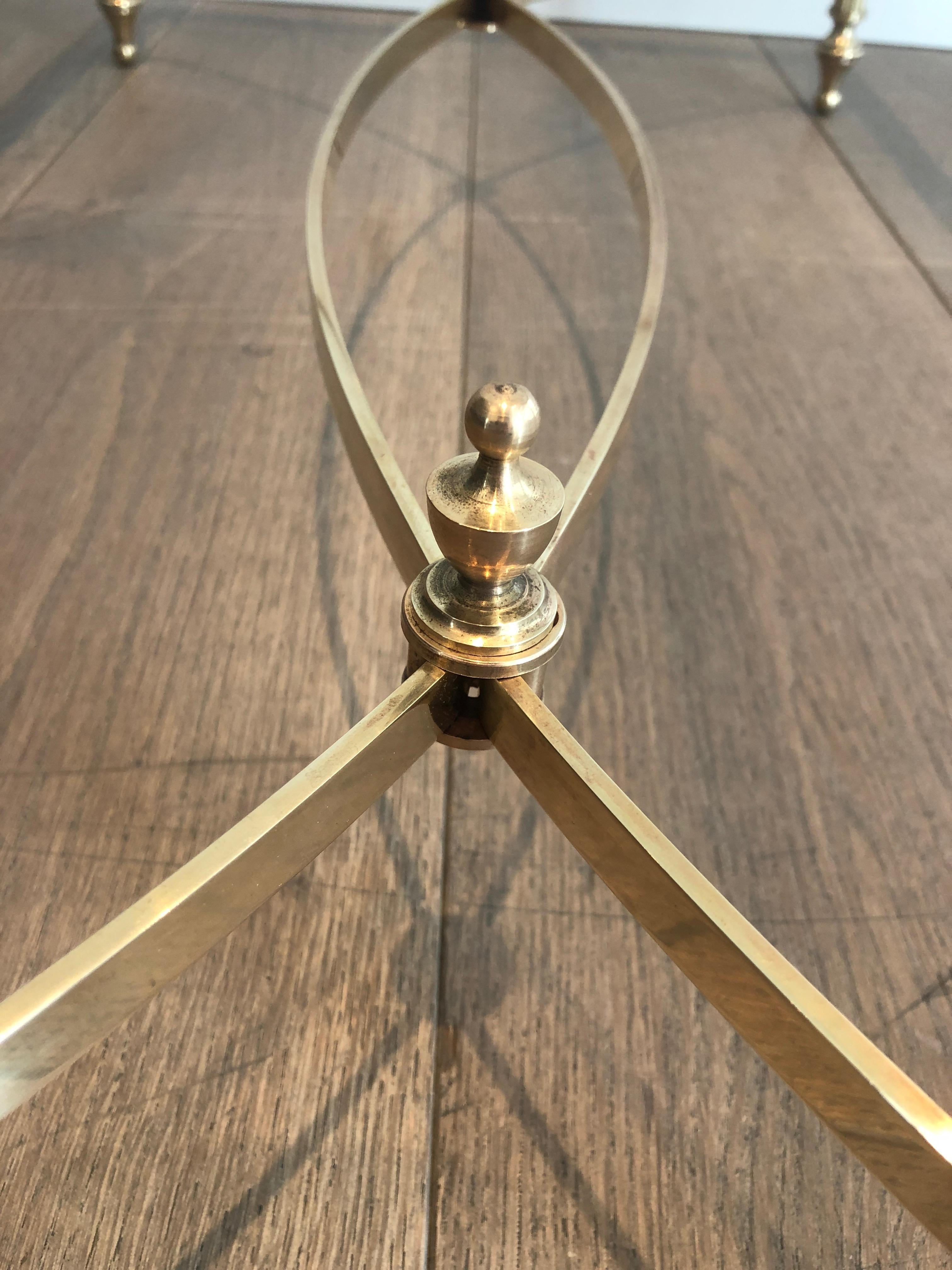 Table basse en laiton de style néoclassique par Maison Jansen en vente 11