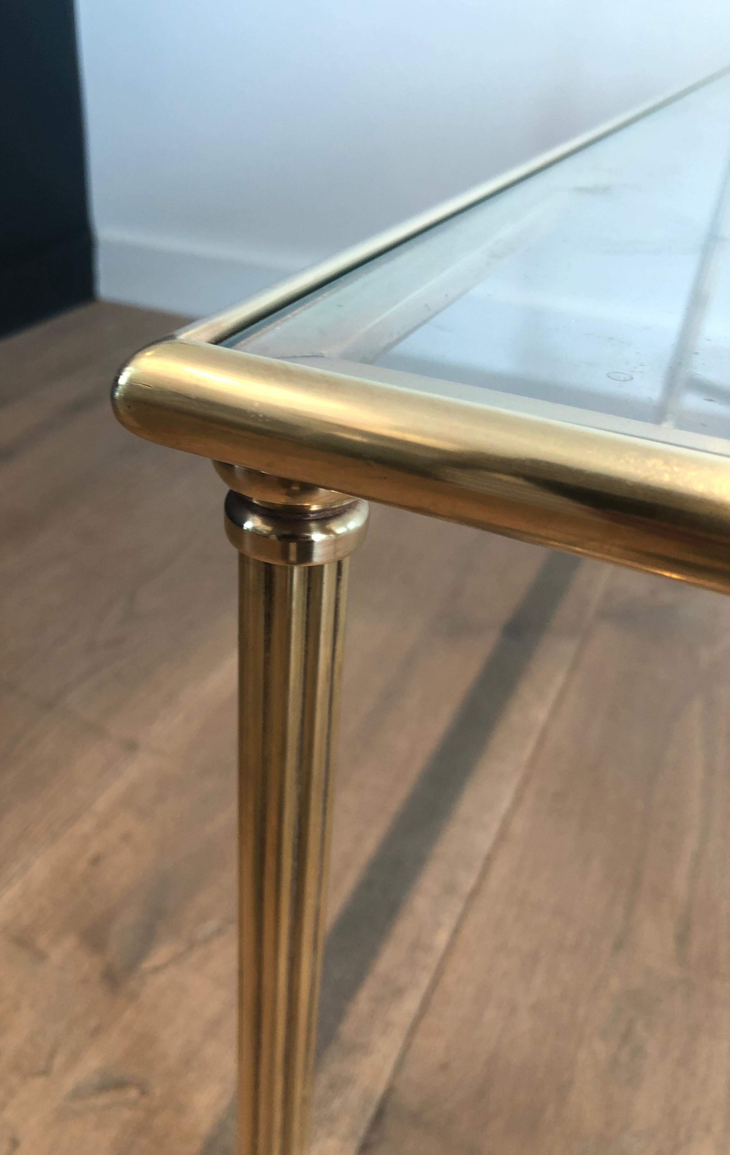 Table basse en laiton de style néoclassique par Maison Jansen en vente 12
