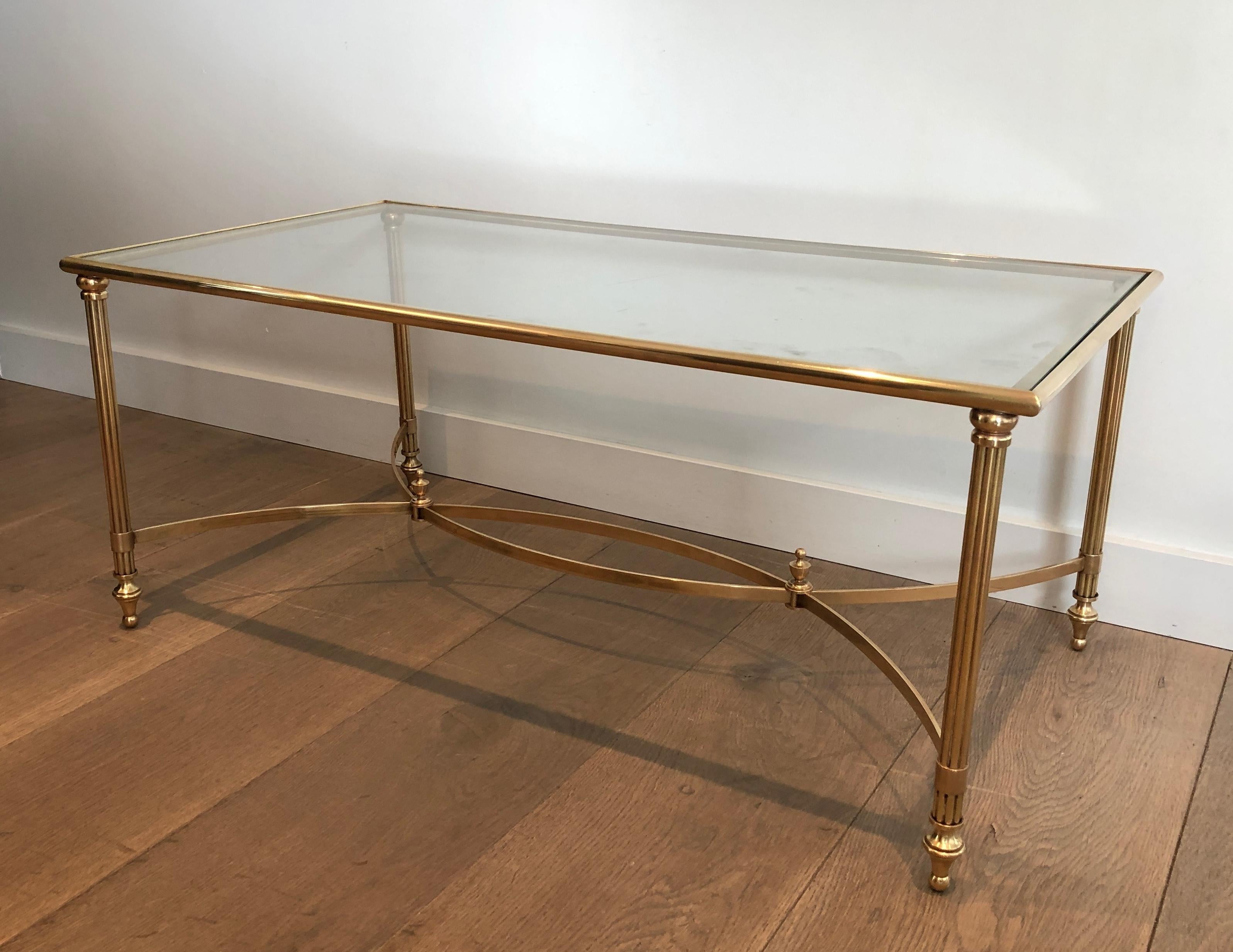Table basse en laiton de style néoclassique par Maison Jansen en vente 13