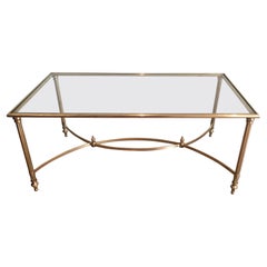 Neoclassical Style Brass Coffee Table by Maison Jansen