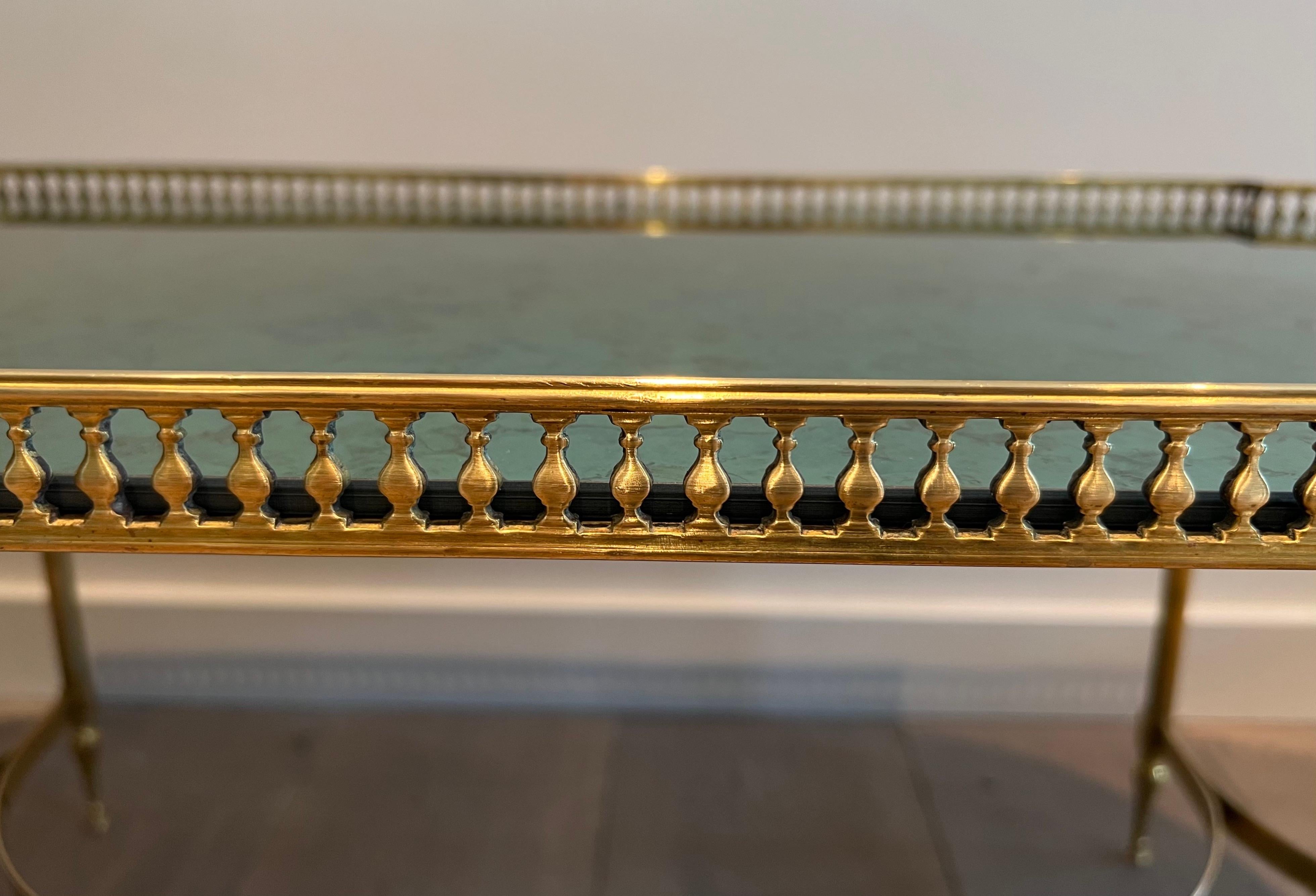 Neoclassical Style Brass Coffee Table in the style of Maria Pergay. Circa 1940 For Sale 5