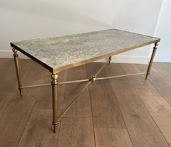 Table basse de style néoclassique avec plateau en miroir églomisé de la Maison Jansen