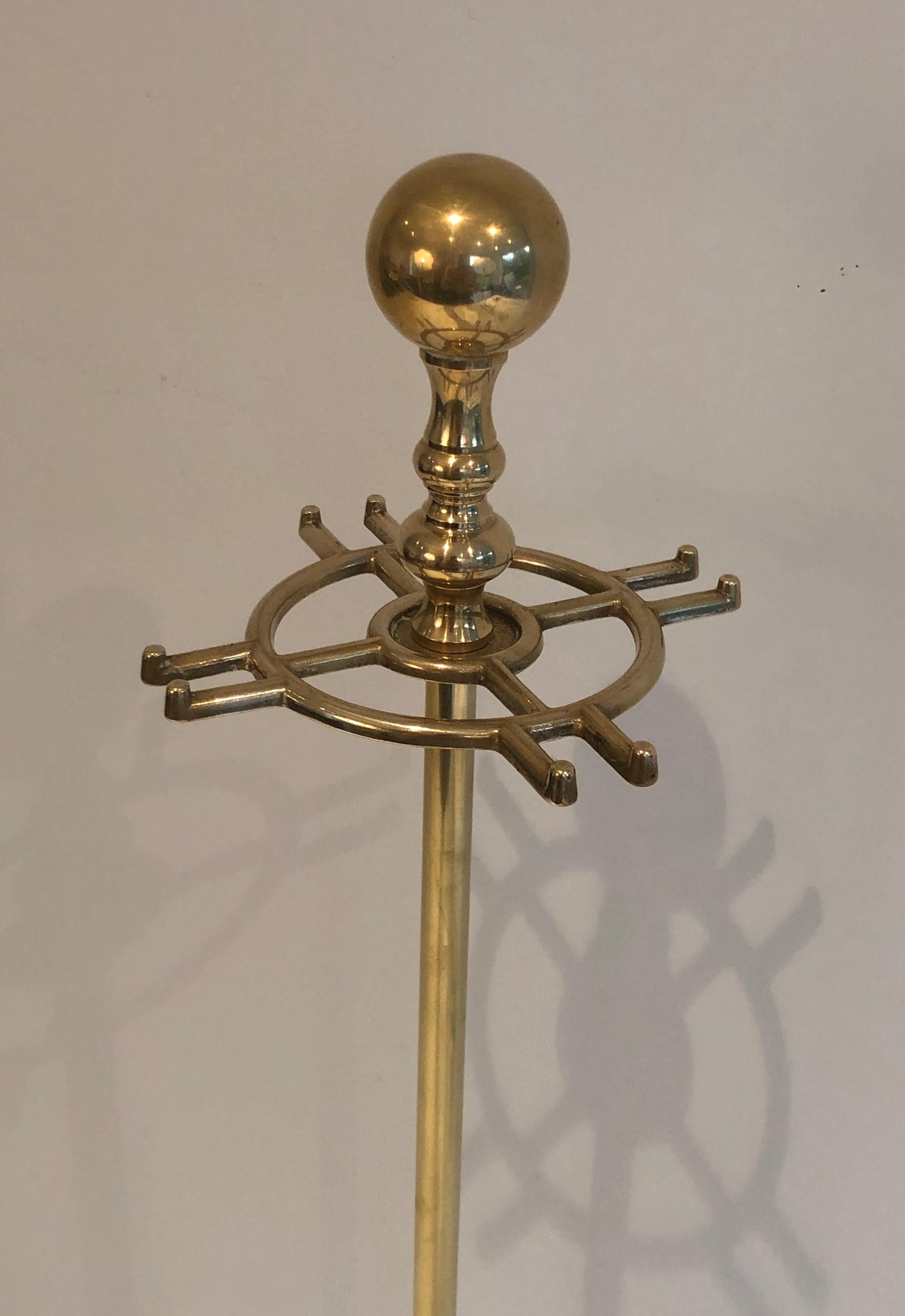 Neoclassical Style Brass Duck Heads Fireplace Tools, French, circa 1970 11