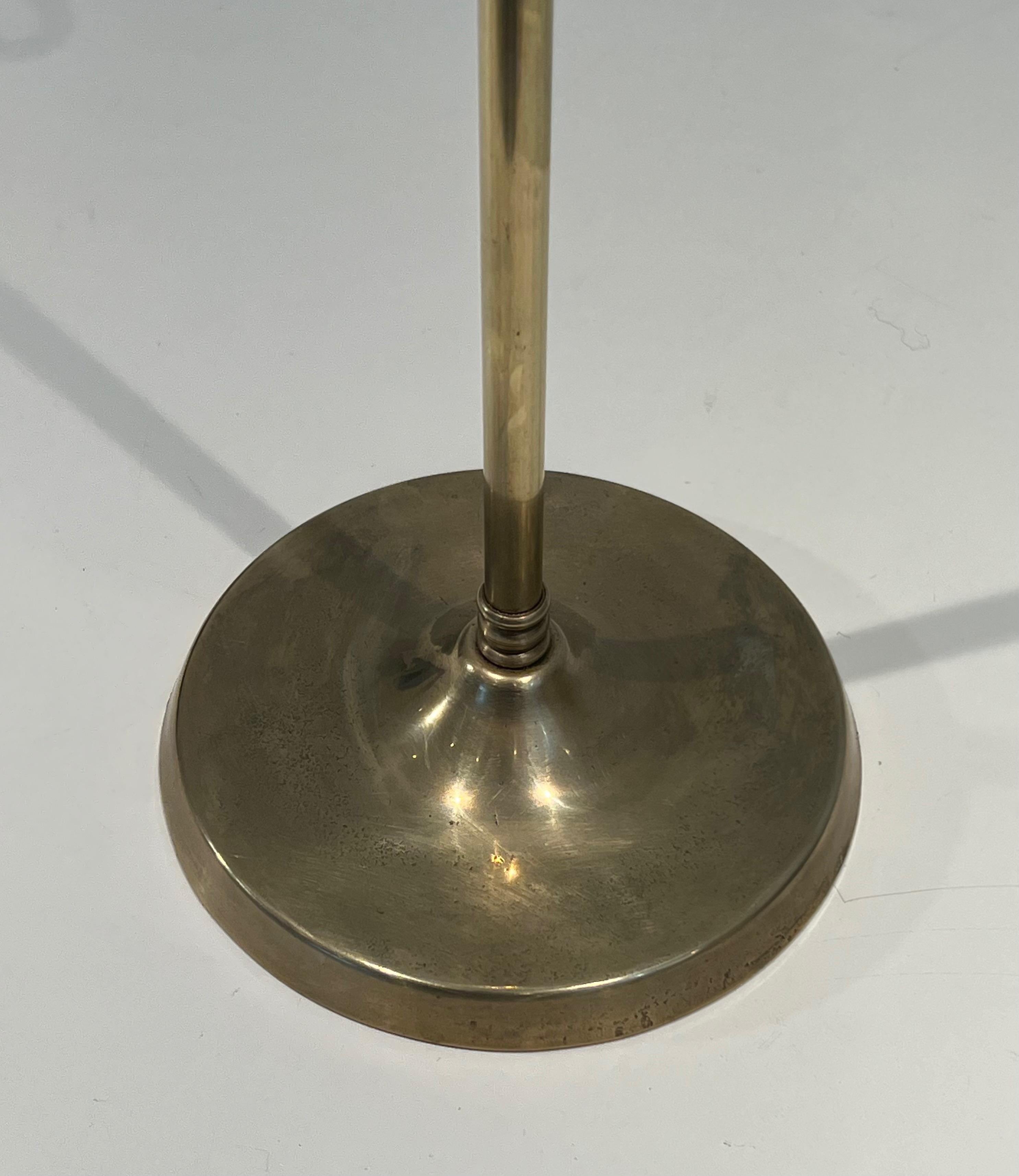 Neoclassical Style Brass Fireplace Tools on Stand For Sale 3