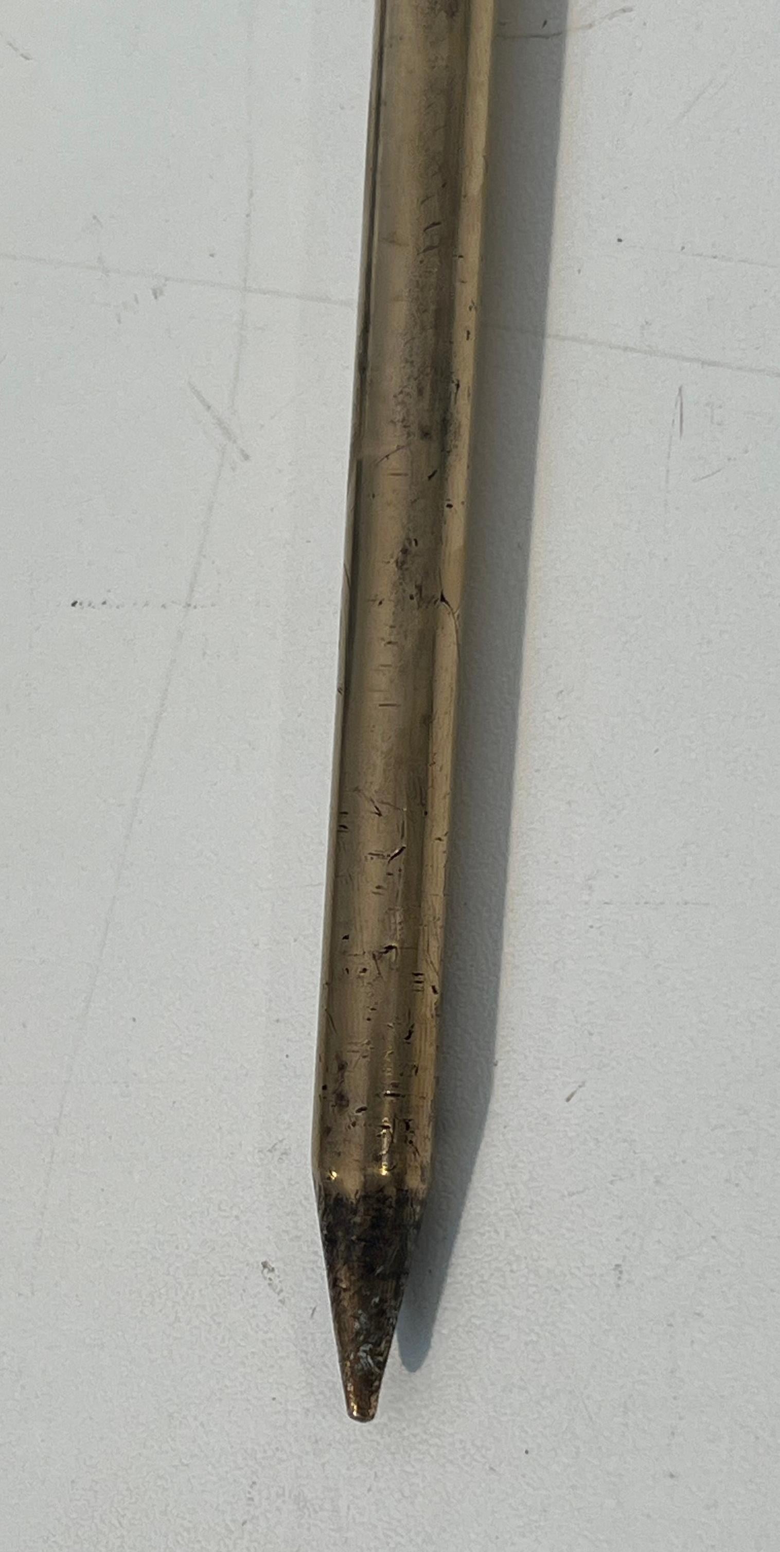 Neoclassical Style Brass Fireplace Tools on Stand In the style of Maison Jansen For Sale 9
