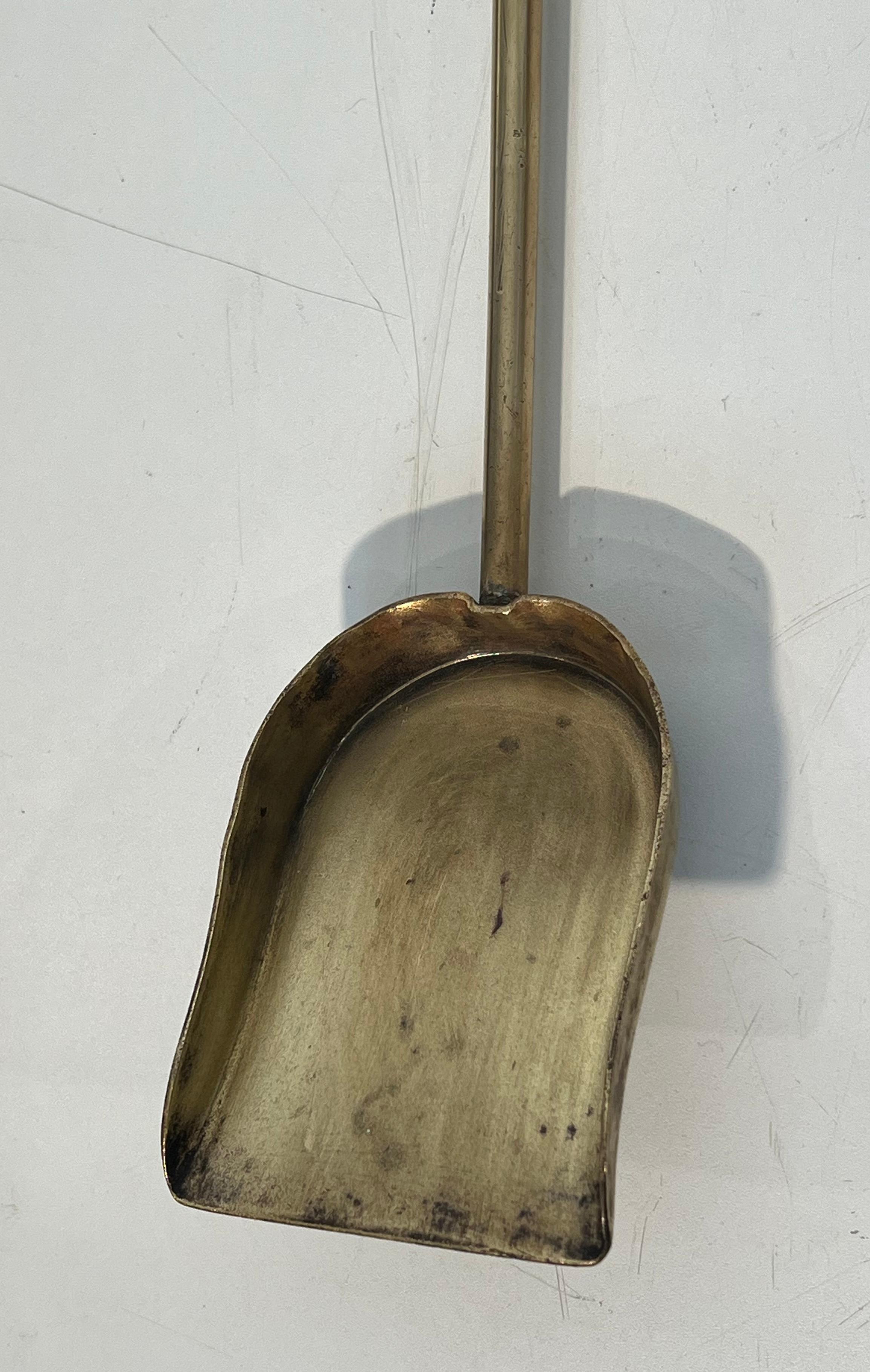 Neoclassical Style Brass Fireplace Tools on Stand In the style of Maison Jansen For Sale 11