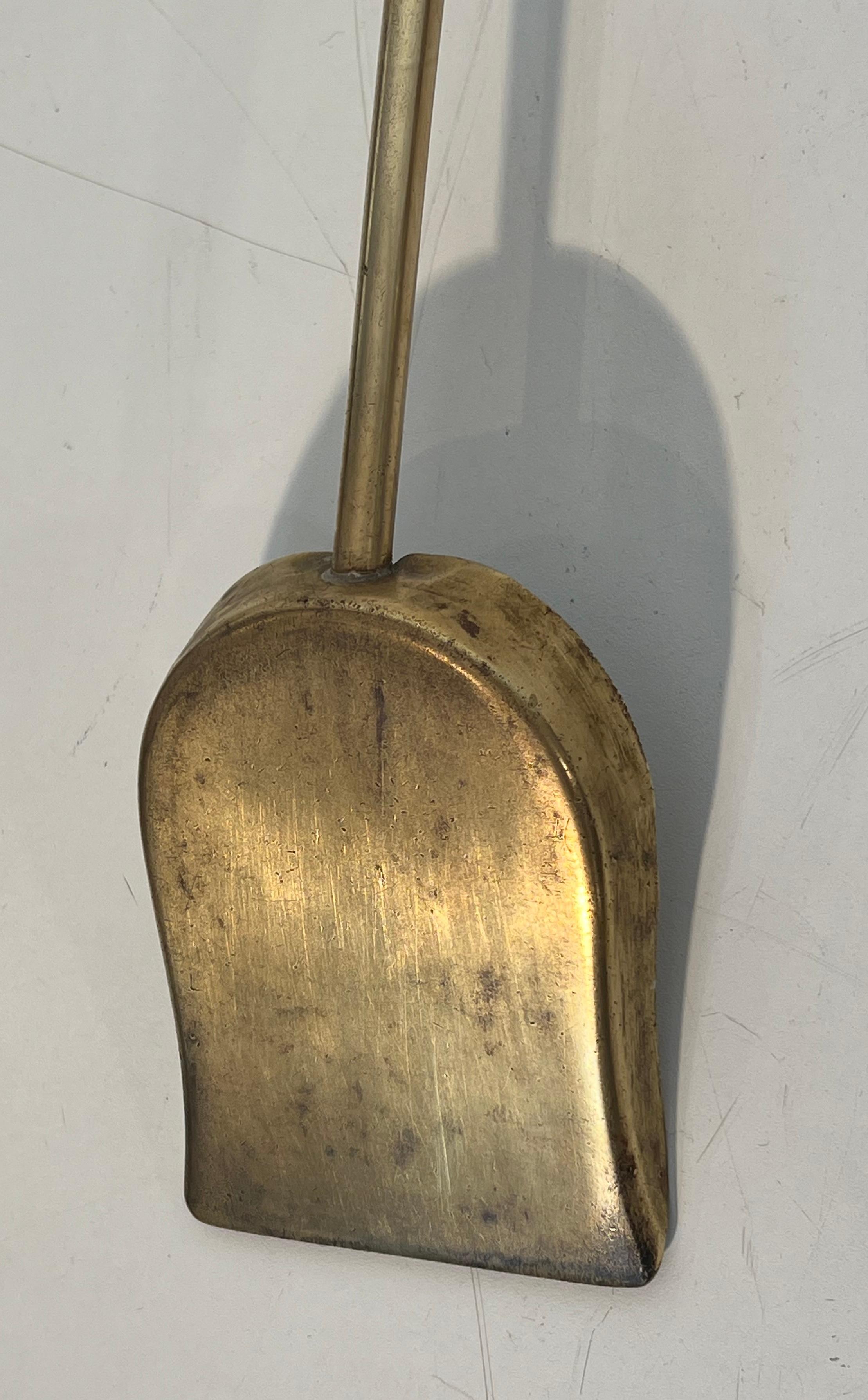 Neoclassical Style Brass Fireplace Tools on Stand In the style of Maison Jansen For Sale 12