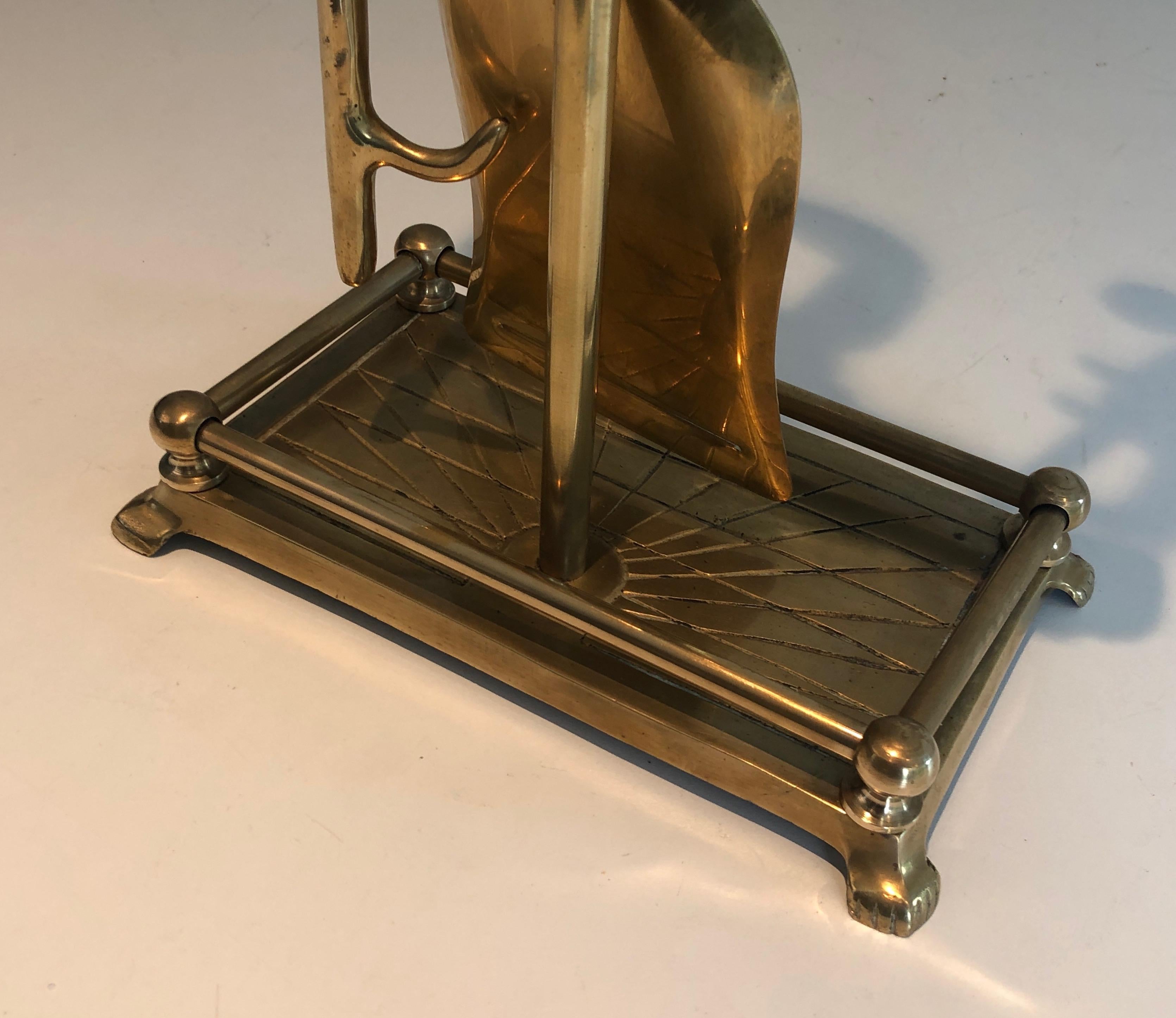Neoclassical Style Brass Fireplace Tools with Duck Heads 12