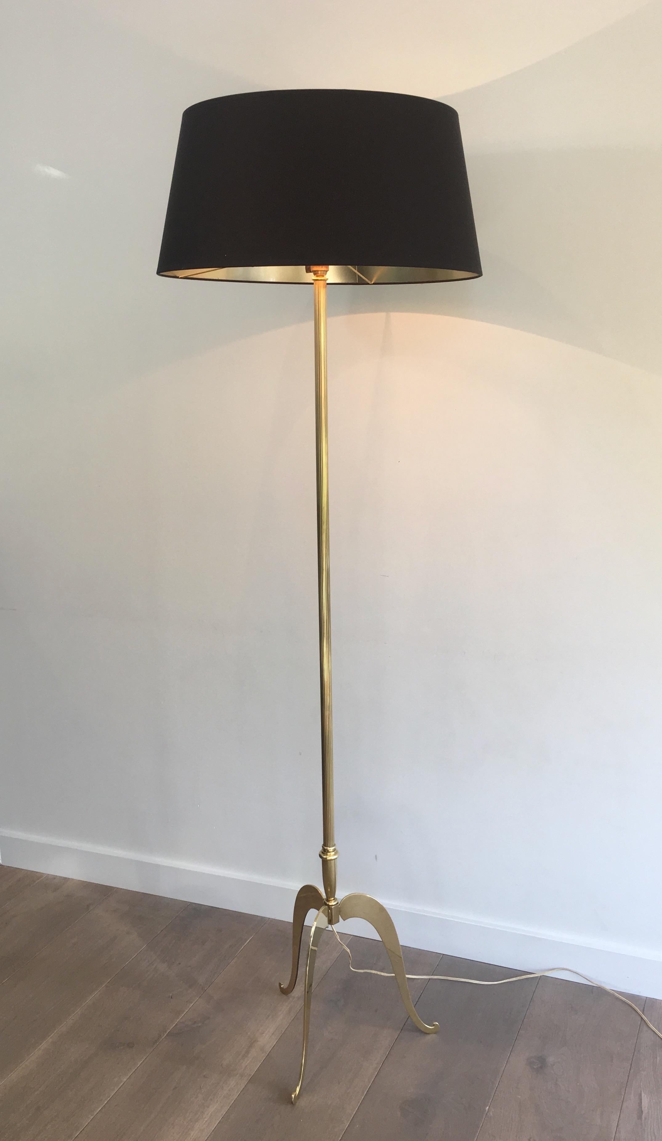 Stehlampe aus Messing im neoklassischen Stil:: französisch:: um 1940 6
