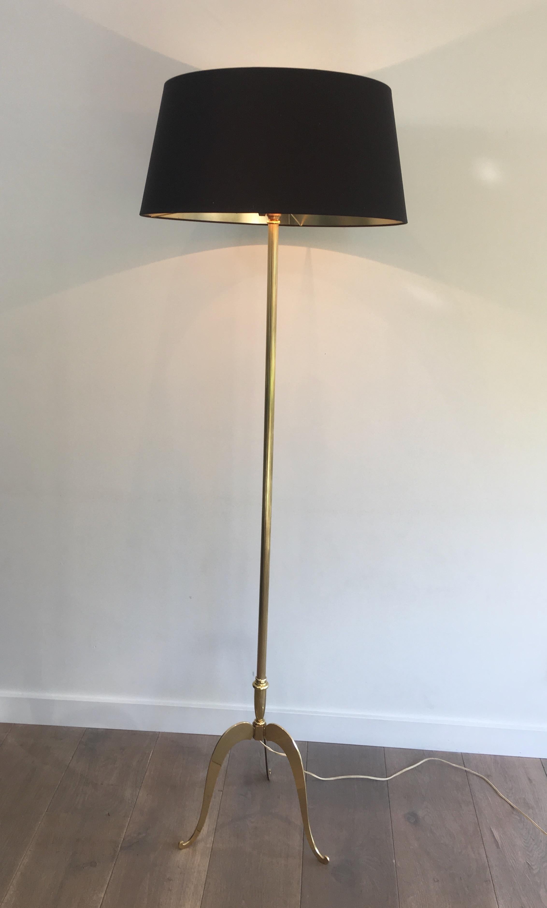Stehlampe aus Messing im neoklassischen Stil:: französisch:: um 1940 7