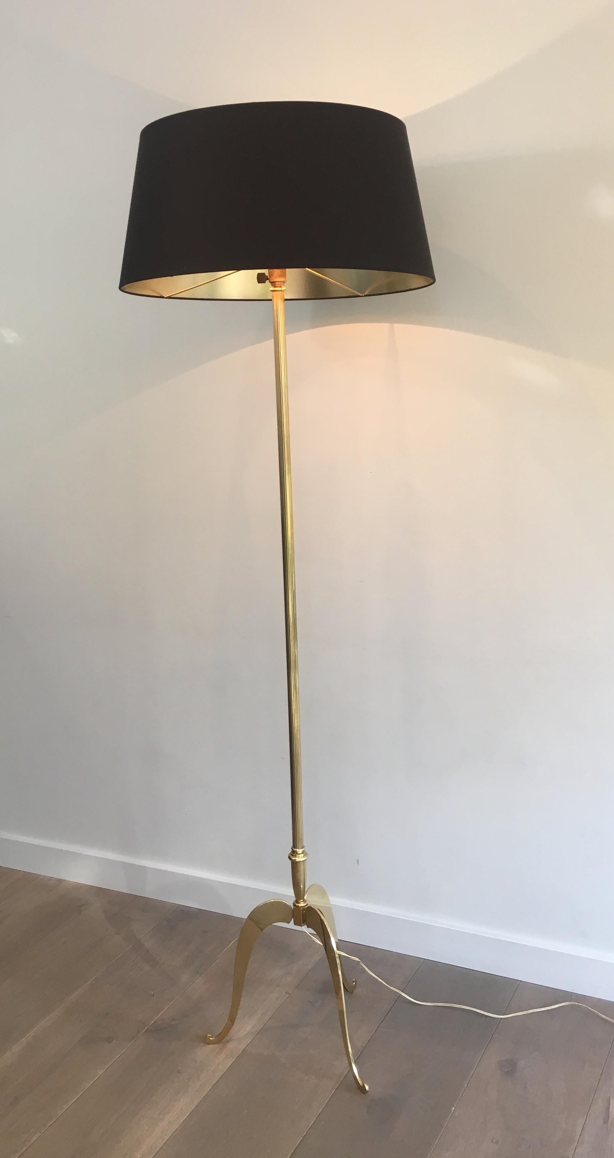 Stehlampe aus Messing im neoklassischen Stil:: französisch:: um 1940 8