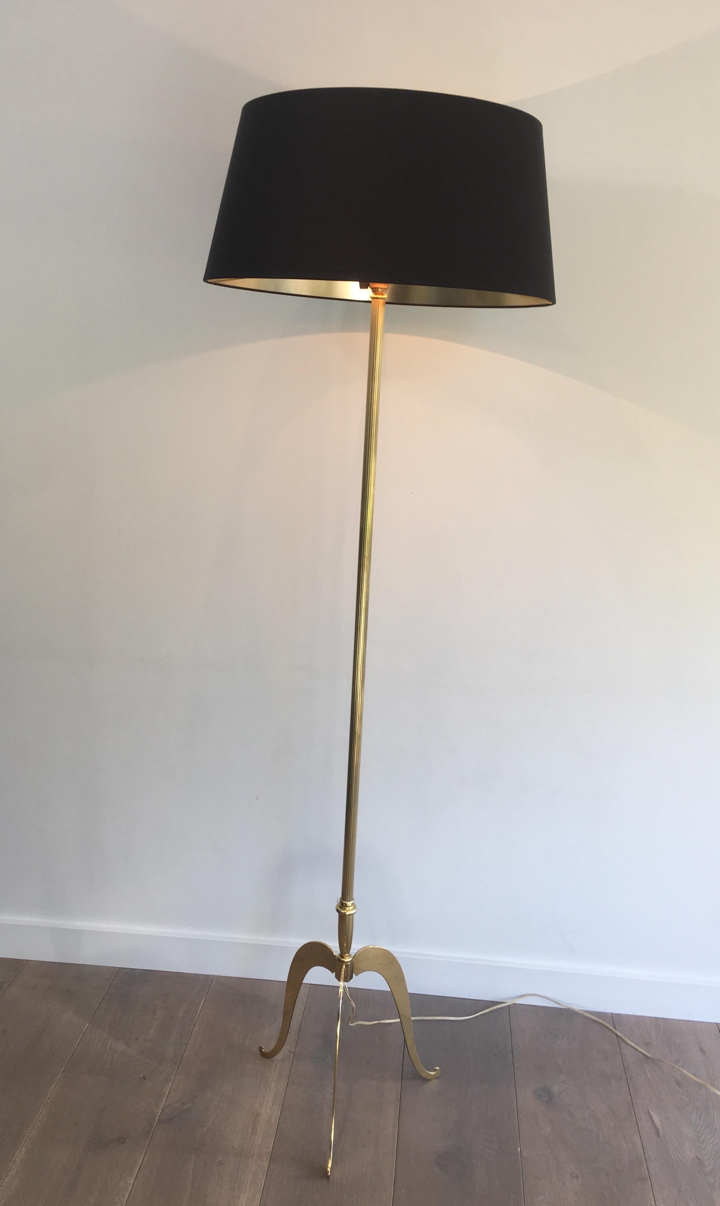 Stehlampe aus Messing im neoklassischen Stil:: französisch:: um 1940 9