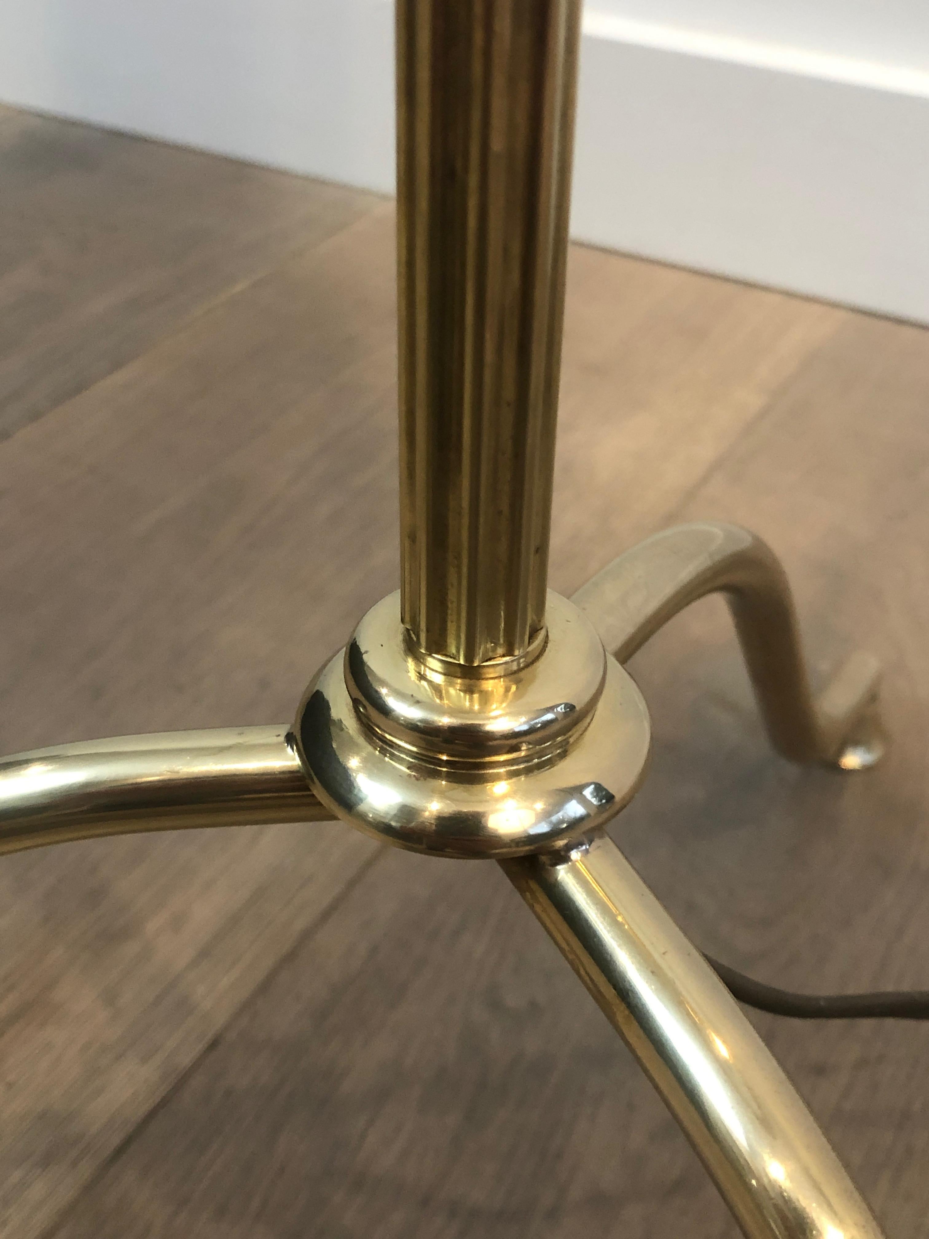 Neoclassical Style Brass Floor Lamp in the style of Maison Jansen For Sale 5