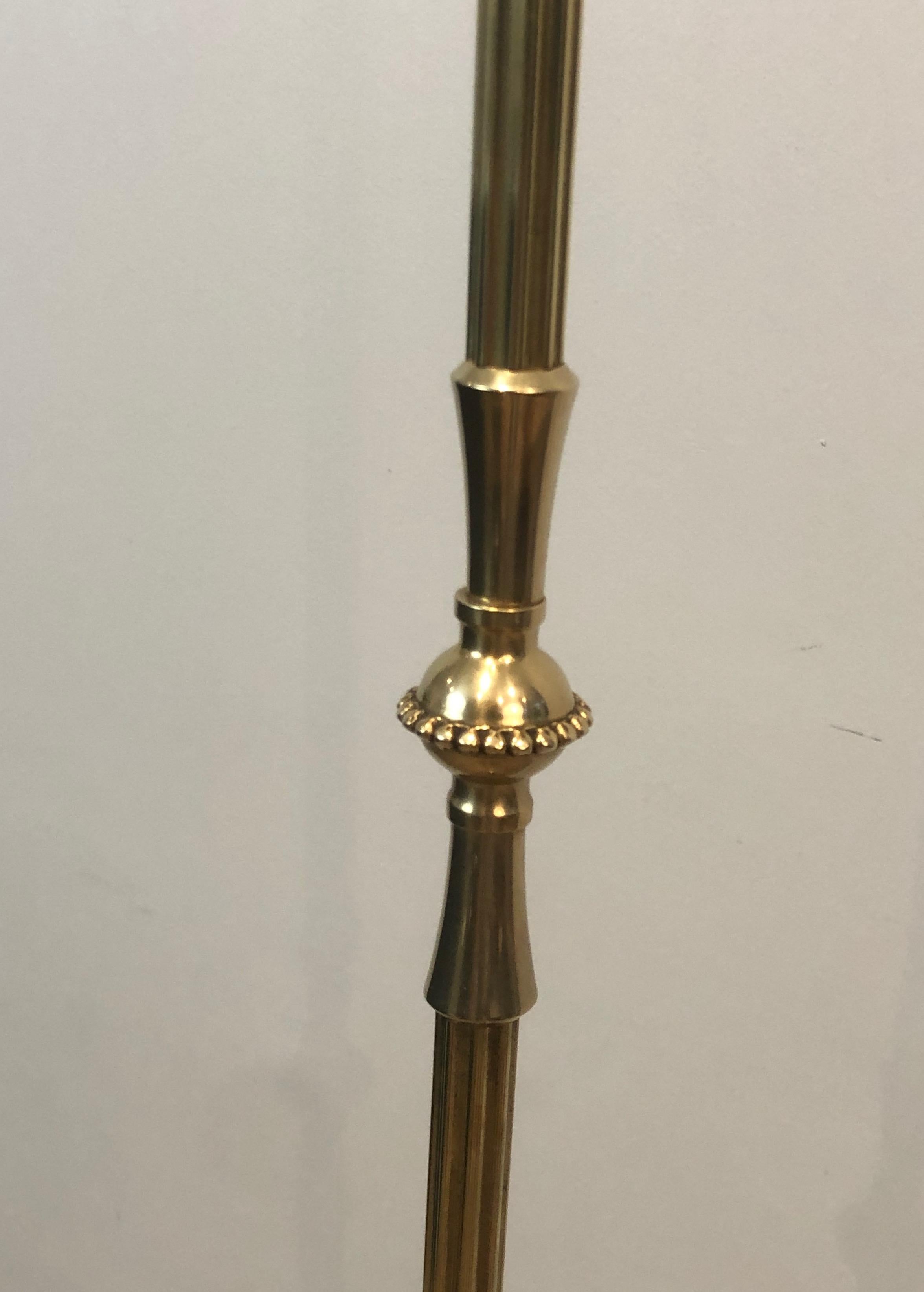 Neoclassical Style Brass Floor Lamp in the style of Maison Jansen For Sale 12