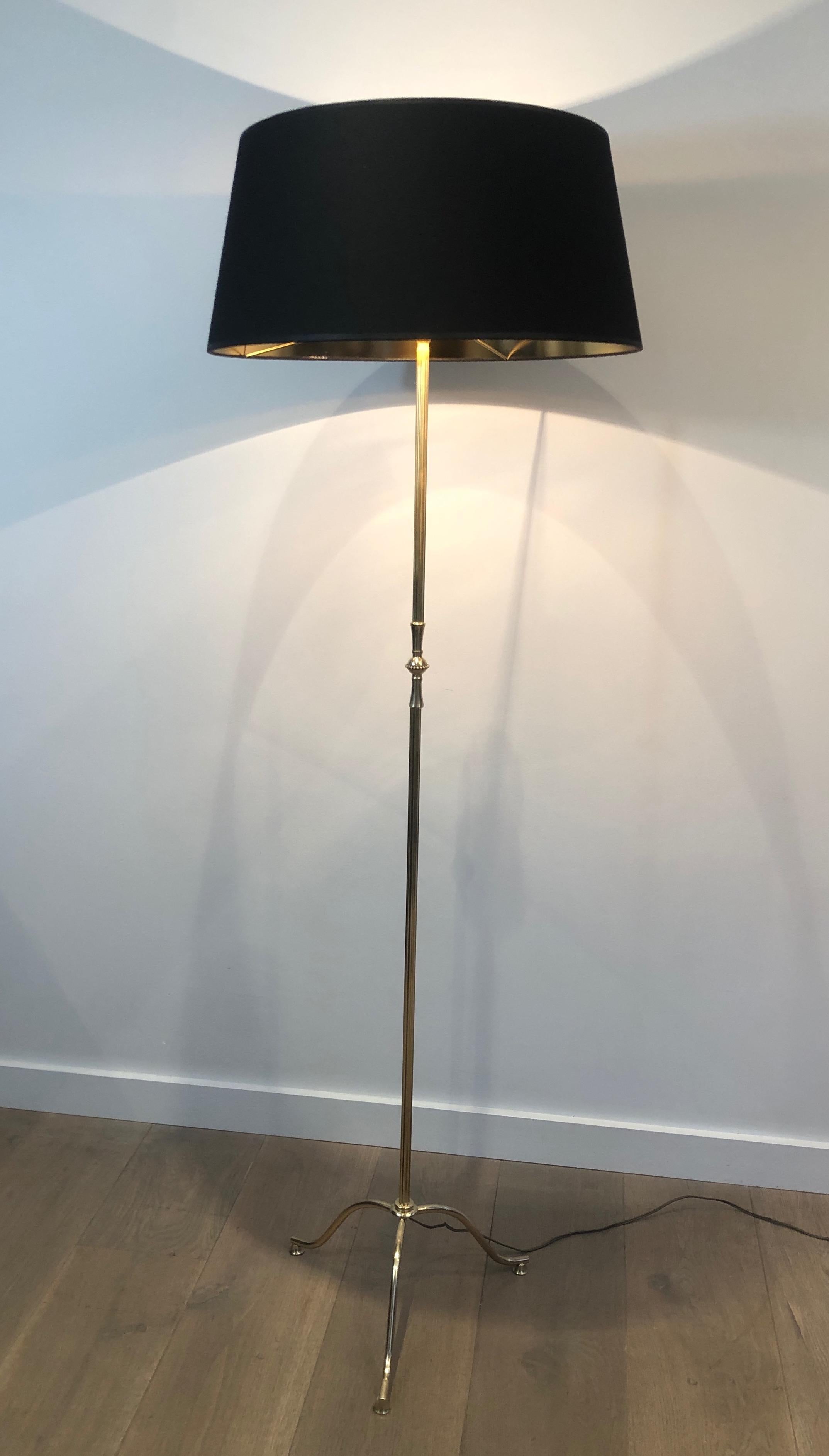 Neoclassical Style Brass Floor Lamp in the style of Maison Jansen For Sale 13