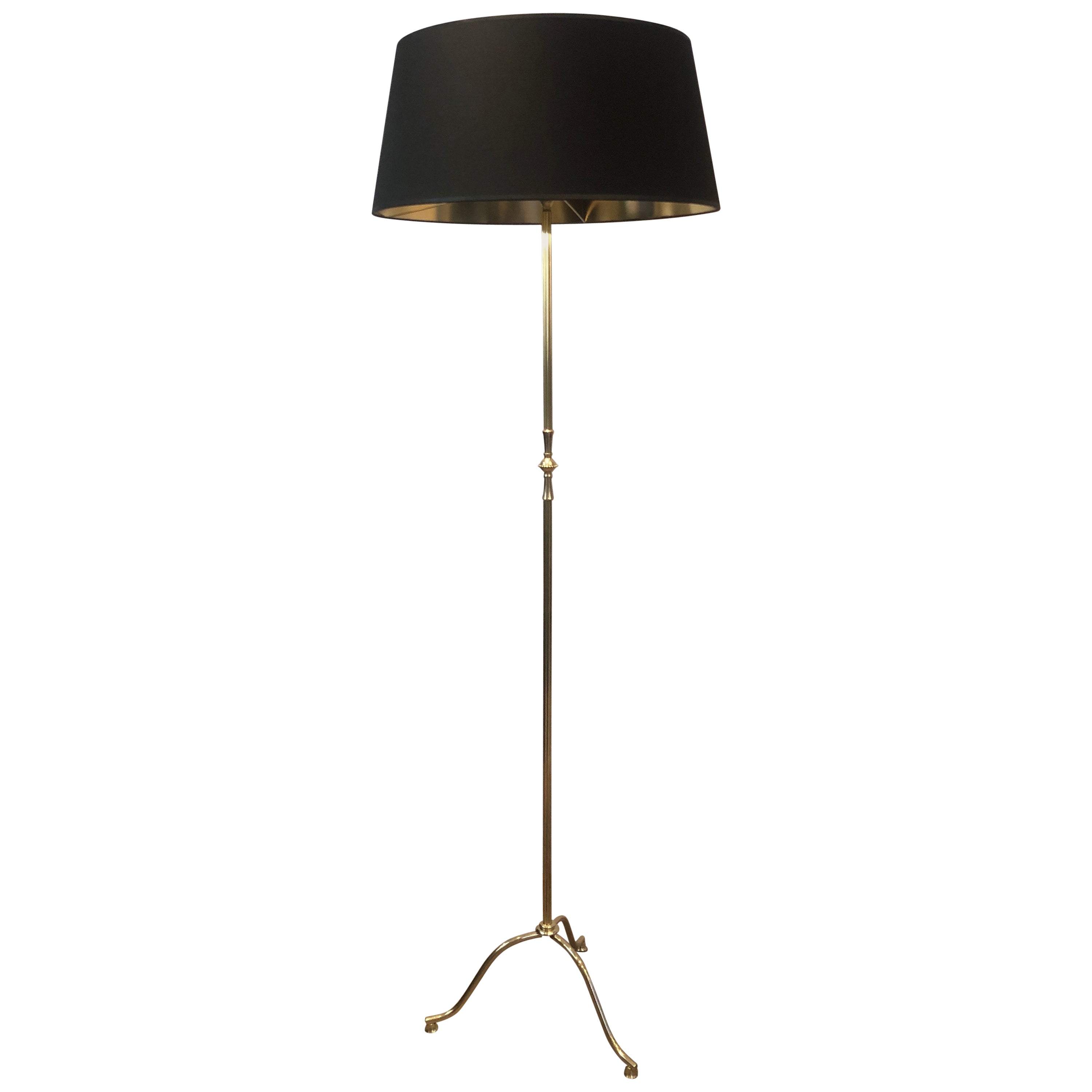 Lampadaire en laiton de style néoclassique dans le style de la Maison Jansen