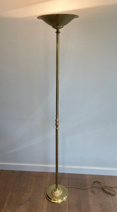 Neoclassical Style Brass Floor Lamp with removable reflector