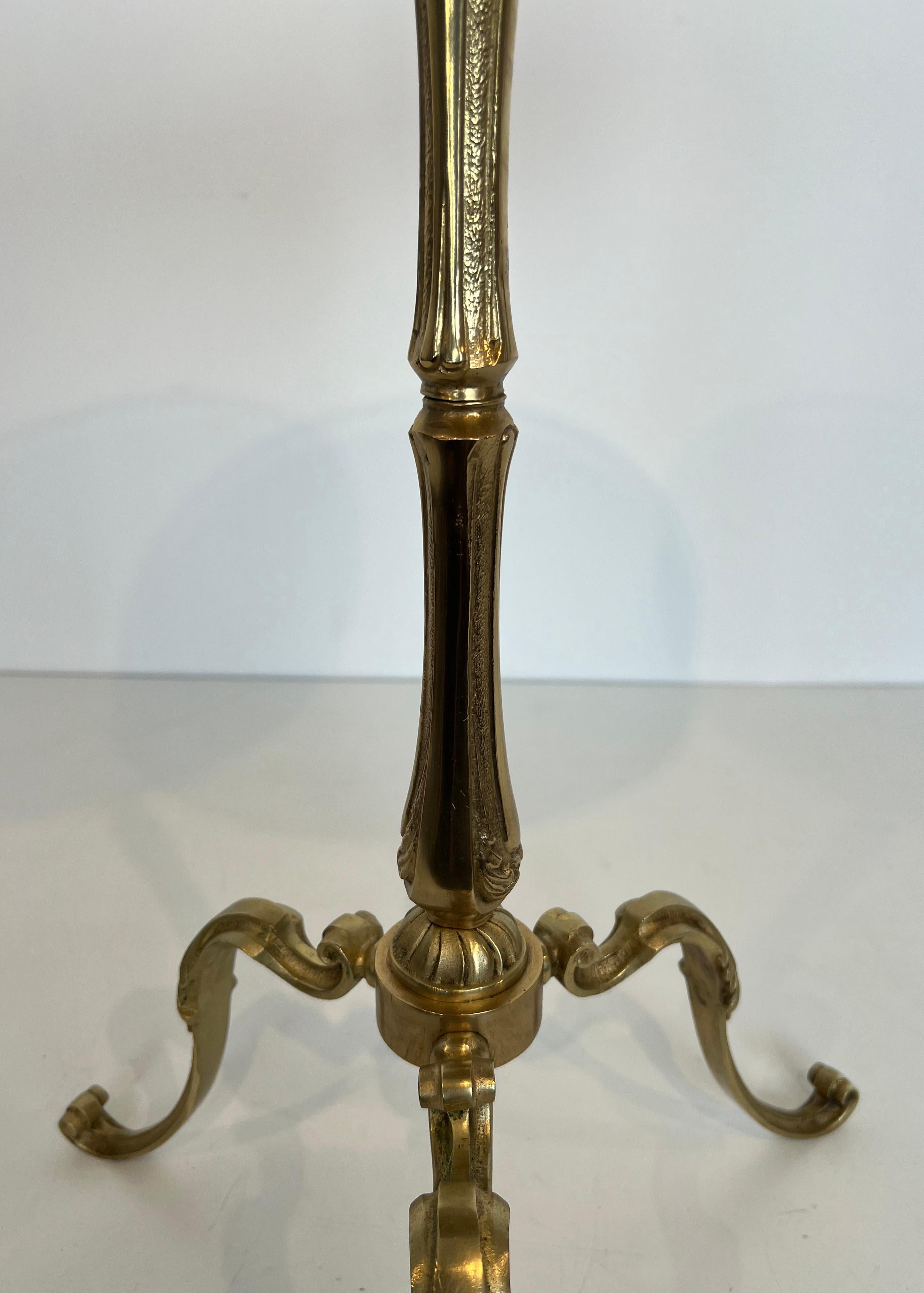 Neoclassical Style Brass Gueridon with Marble Top, possibly Maison Jansen For Sale 13
