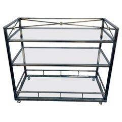 Carrello da bar / Etagere in ottone in stile neoclassico