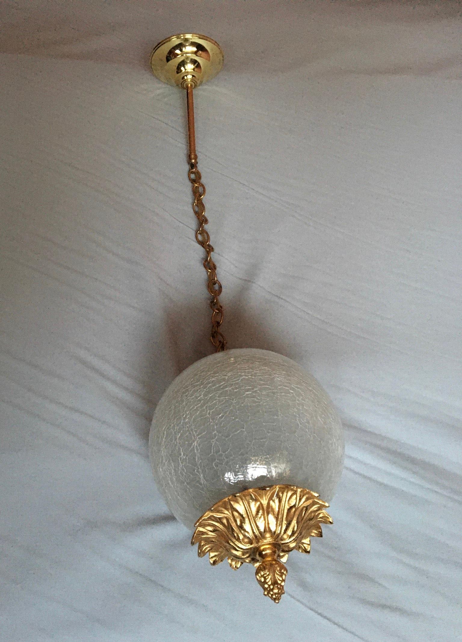 Neoclassical Style Brass Pendant, France, 1950 For Sale 10