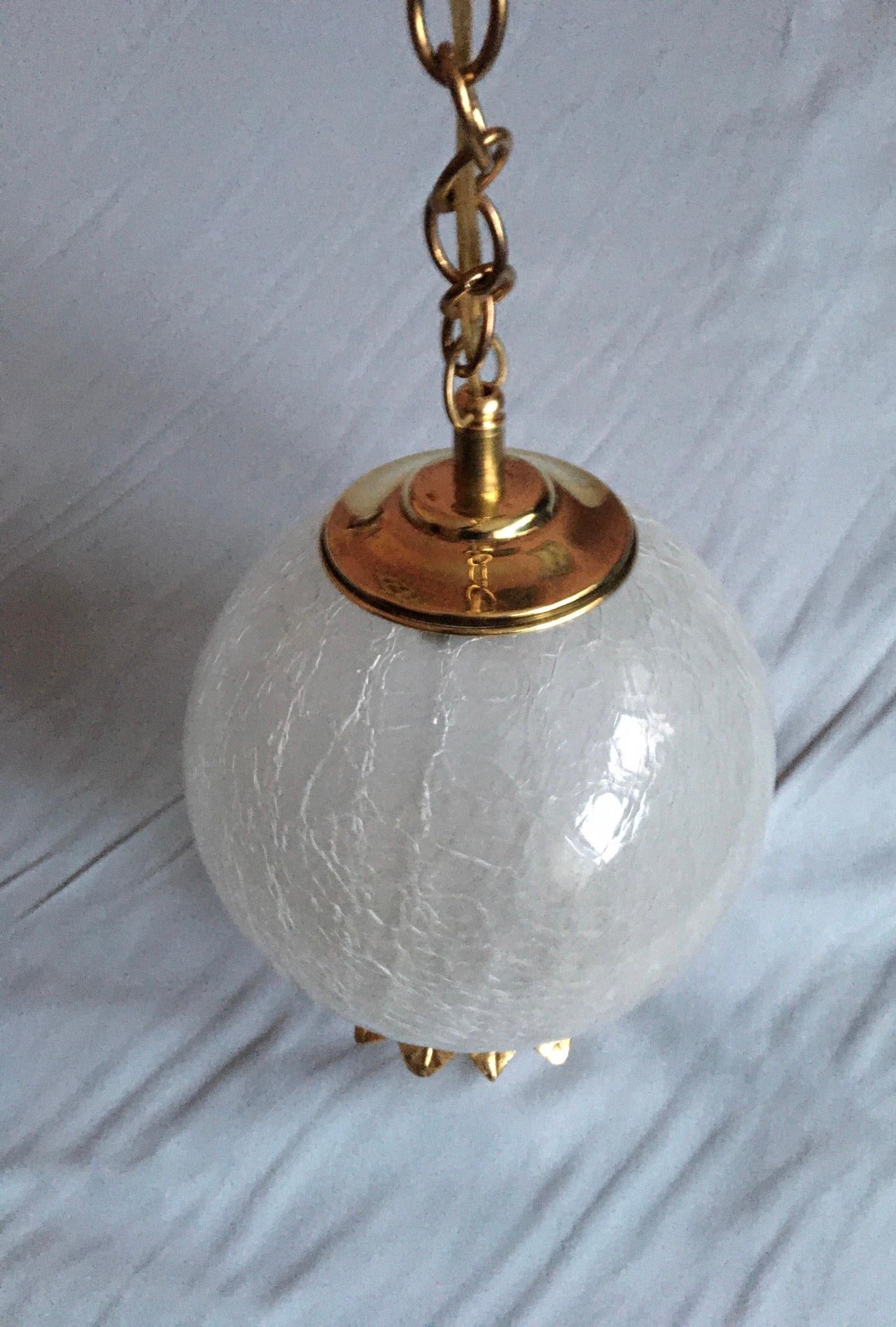 Neoclassical Style Brass Pendant, France, 1950 For Sale 4