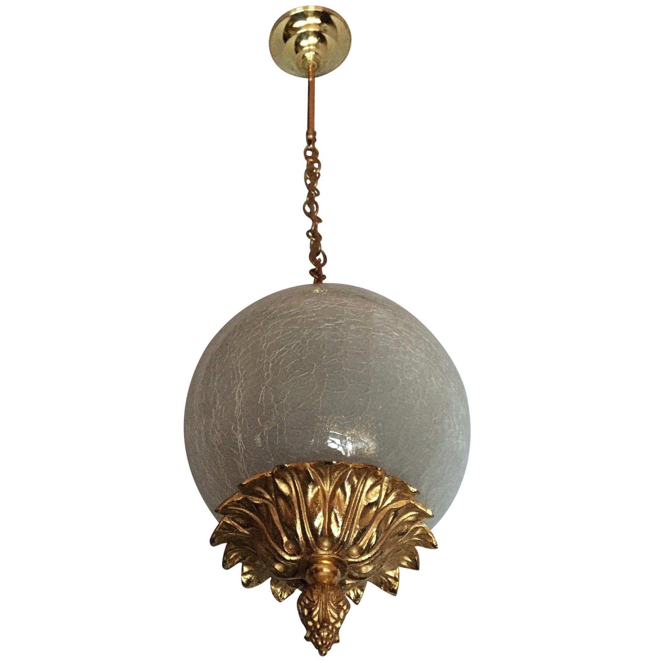 Neoclassical Style Brass Pendant, France, 1950 For Sale