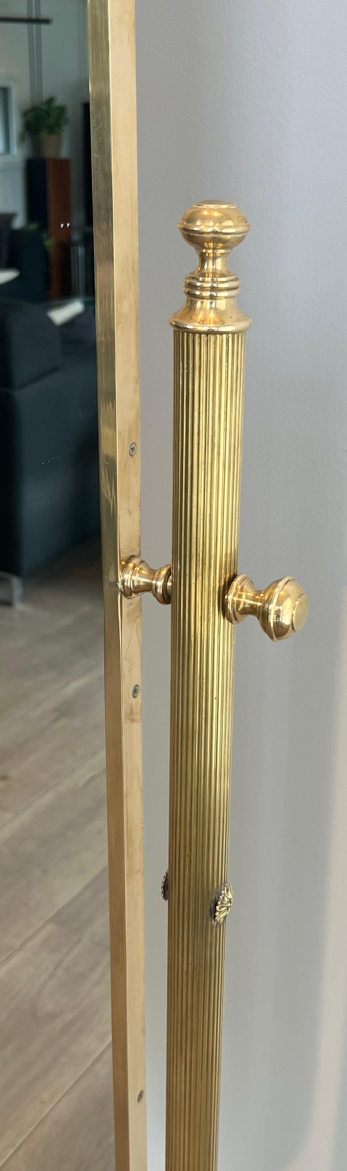 Specchio da terra Psyché in ottone in stile neoclassico della Maison Jansen in vendita 9