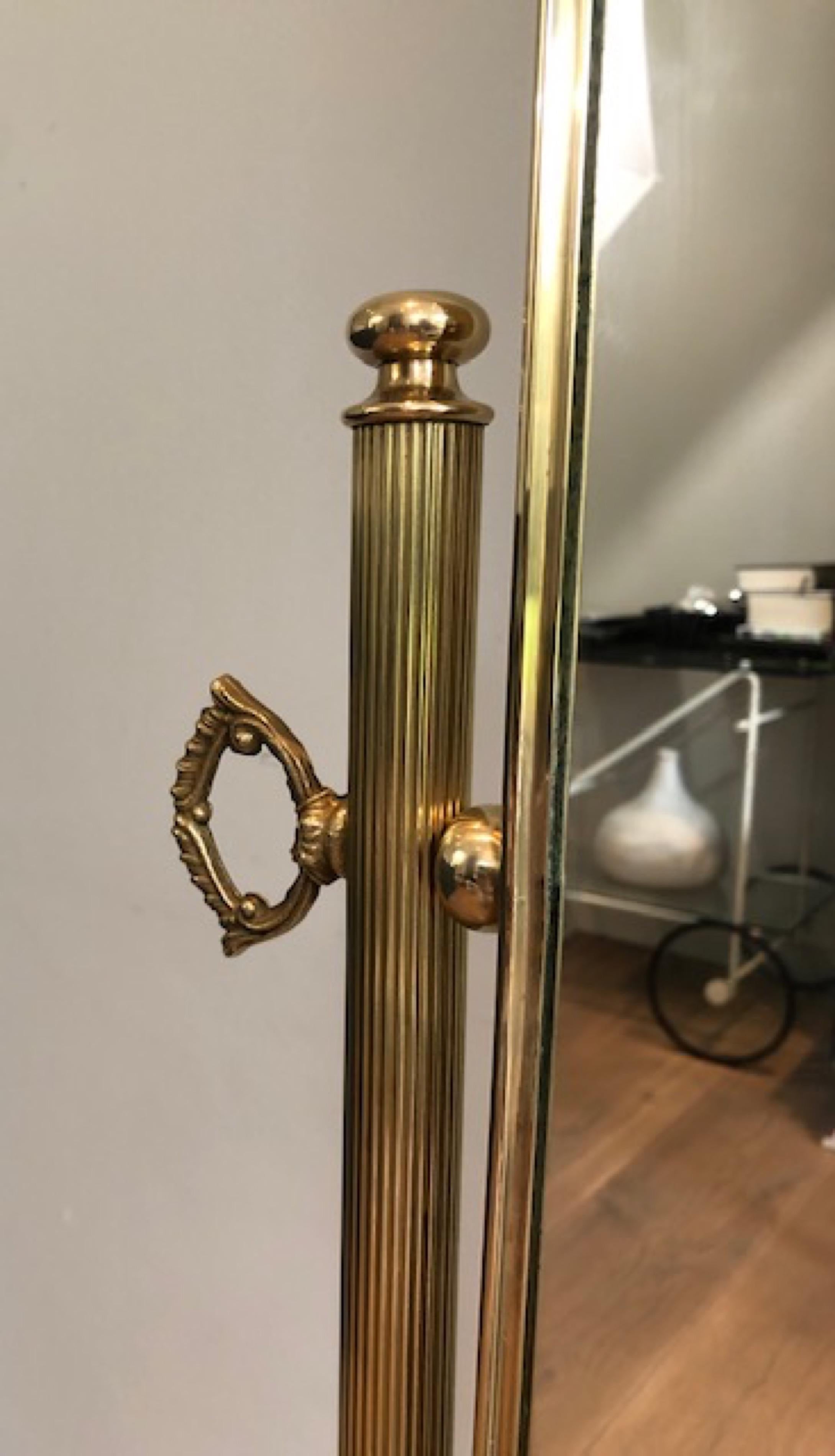 Neoklassischen Stil Messing Psyche Spiegel im Stil der Maison Jansen im Angebot 8