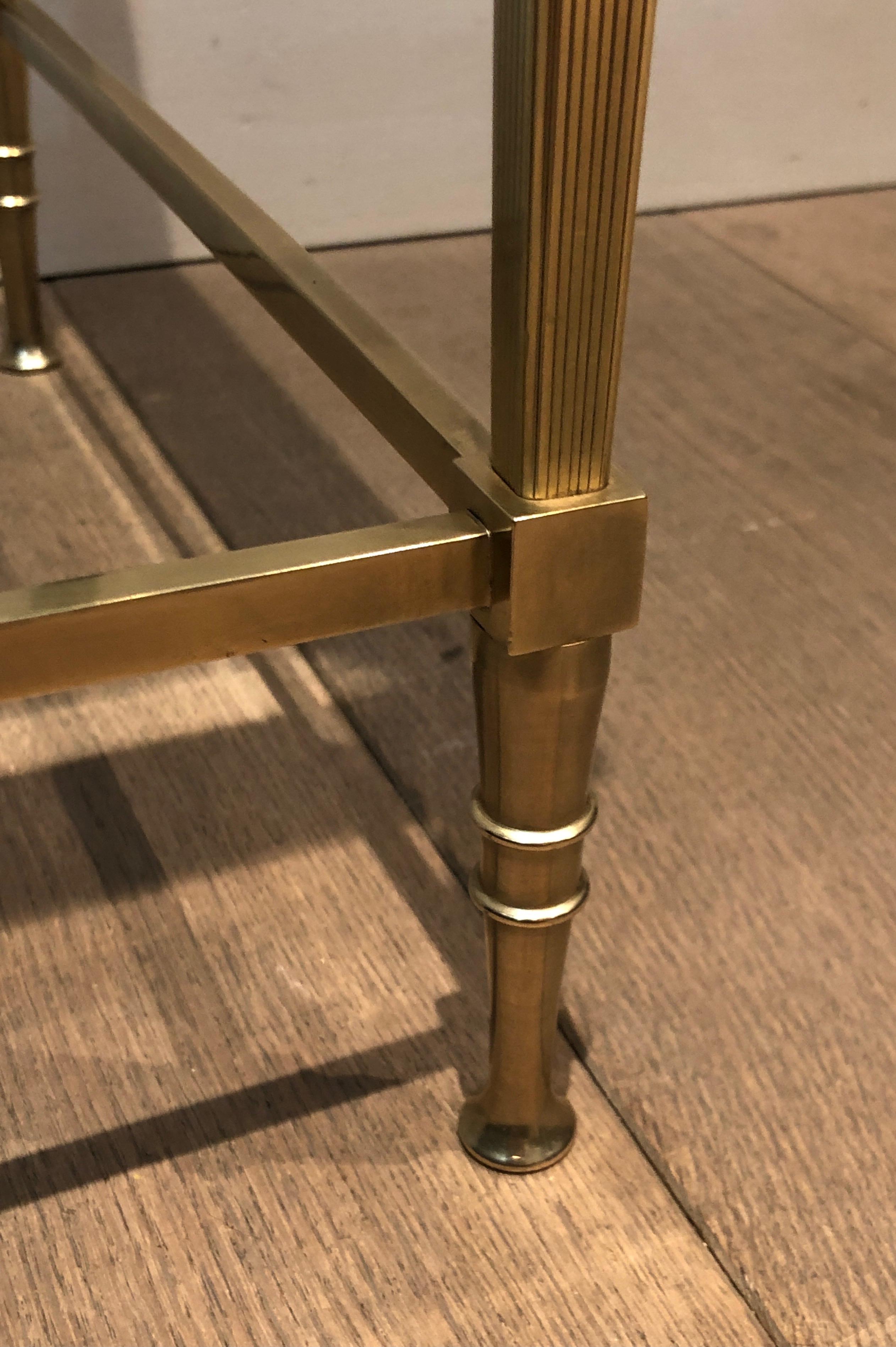 Neoclassical Style Brass Side Table by Maison Jansen For Sale 5