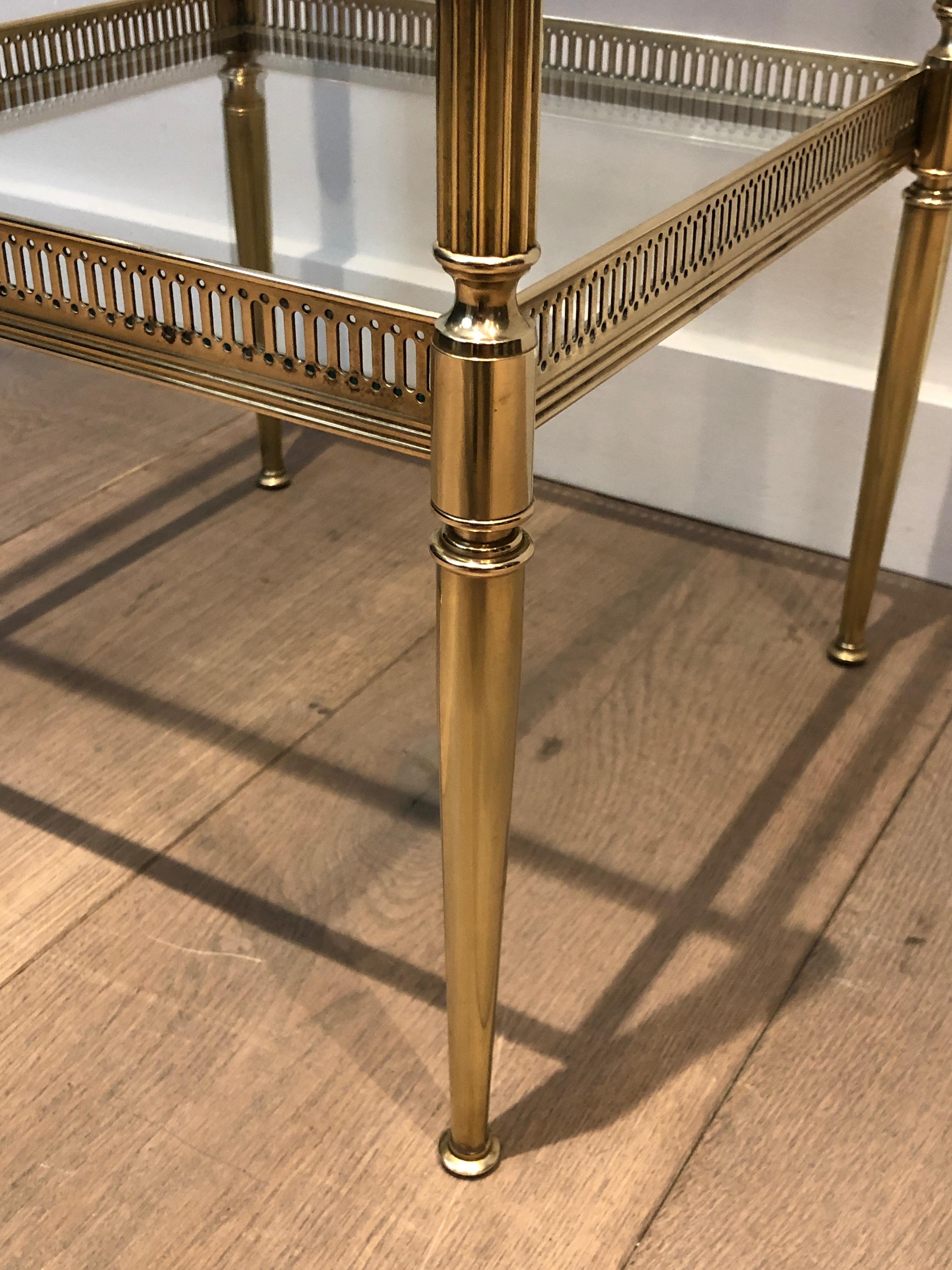 Neoclassical Style Brass Side Table by Maison Jansen 5