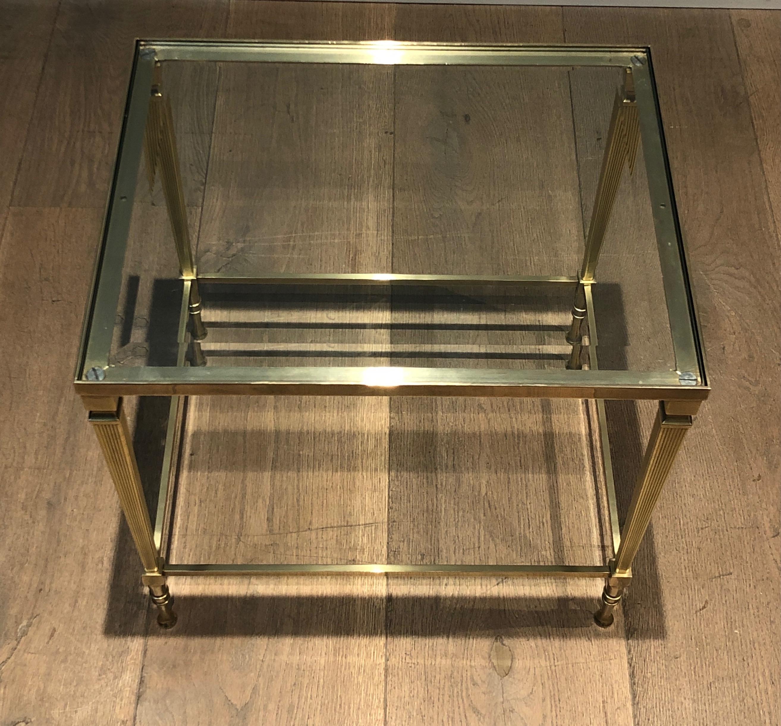 Neoclassical Style Brass Side Table by Maison Jansen 6