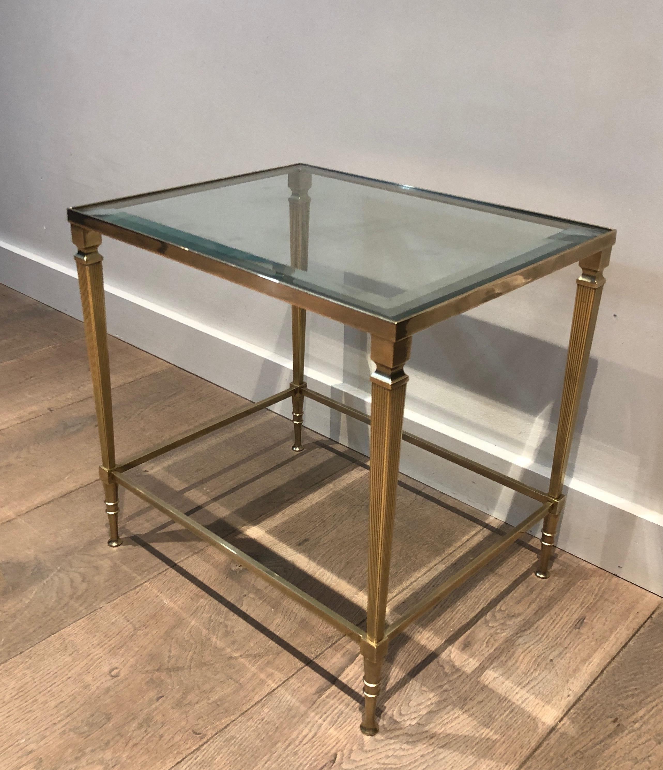 Neoclassical Style Brass Side Table by Maison Jansen 7