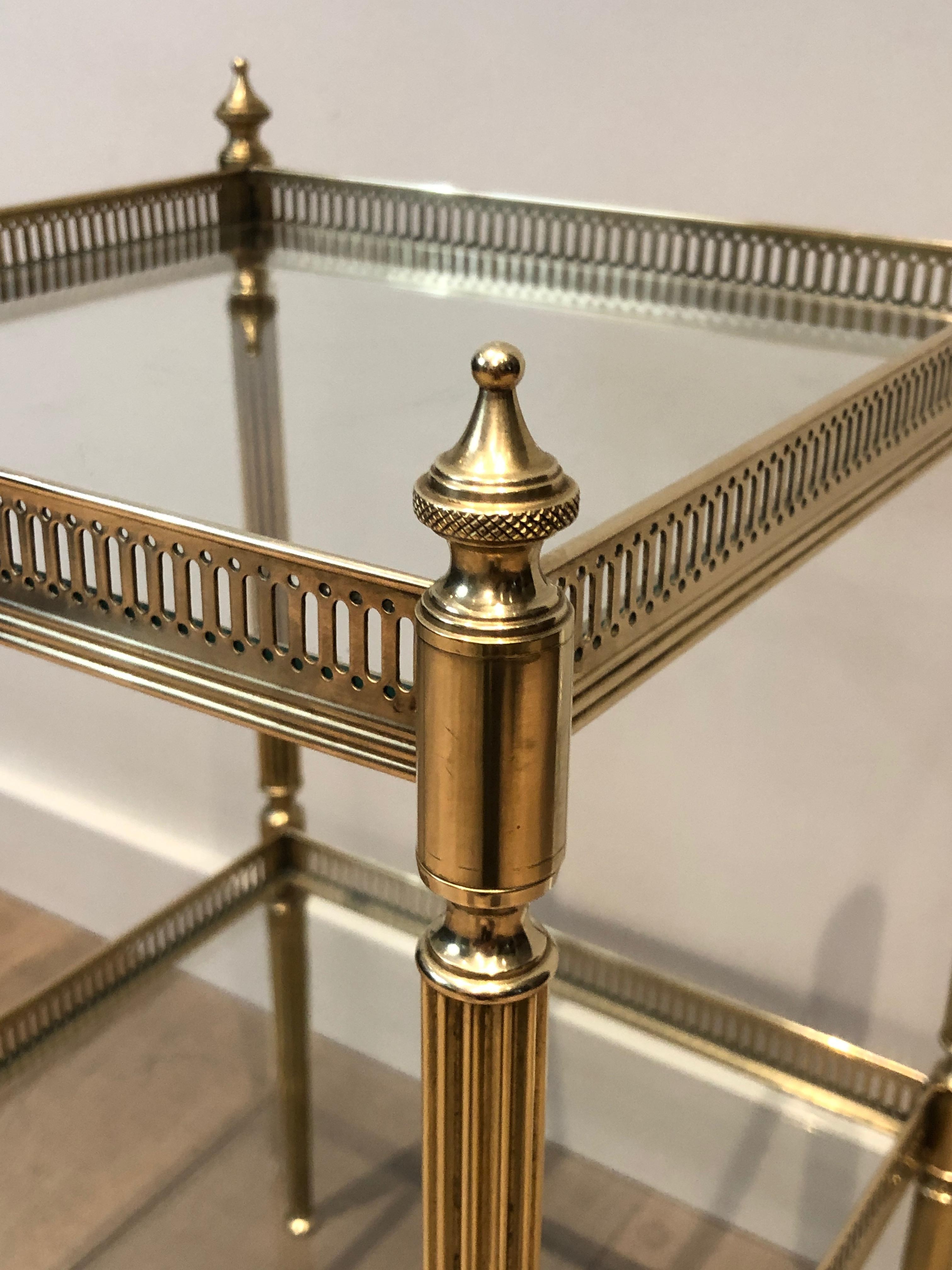 Neoclassical Style Brass Side Table by Maison Jansen 7