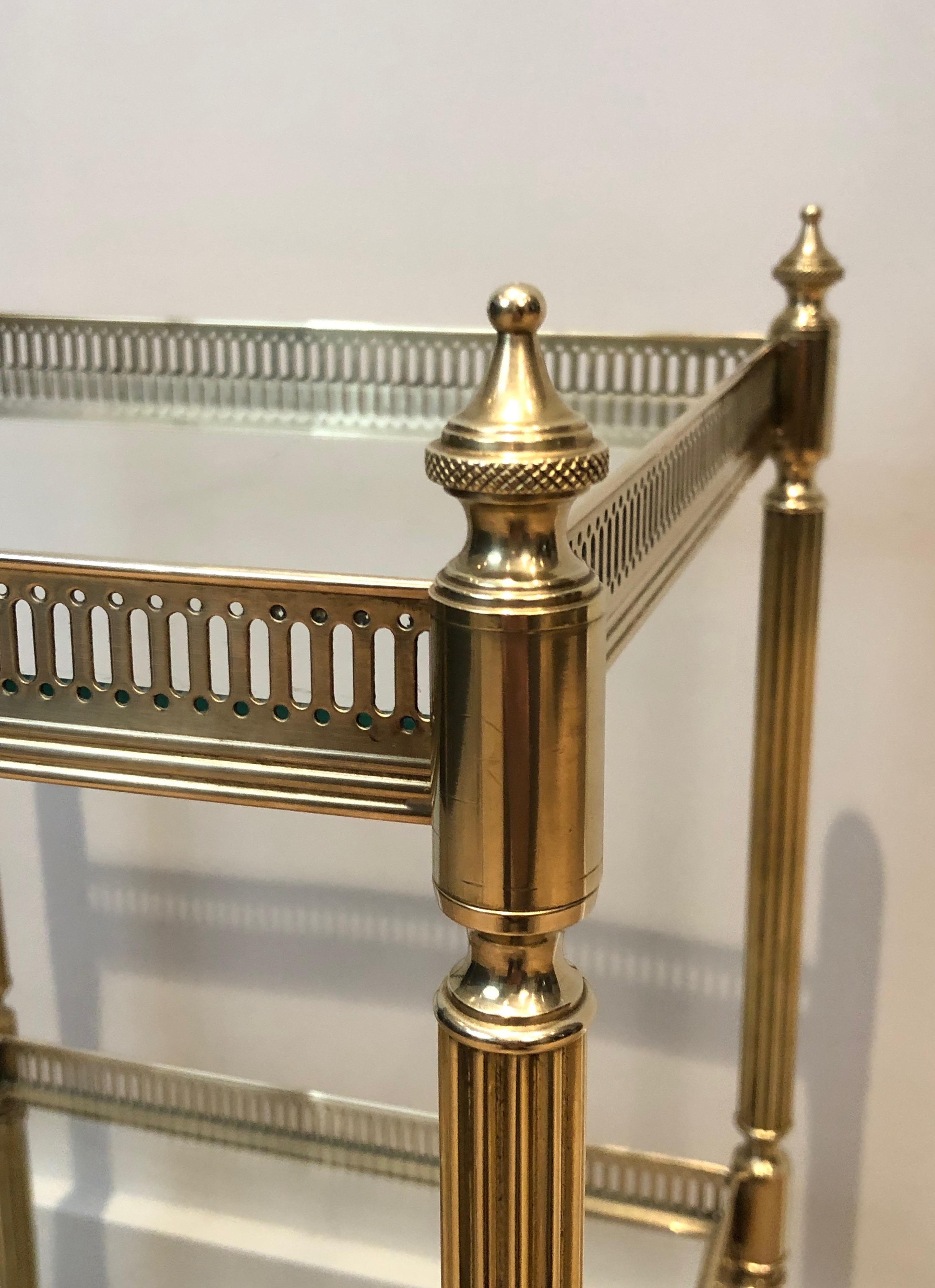 Neoclassical Style Brass Side Table by Maison Jansen 8