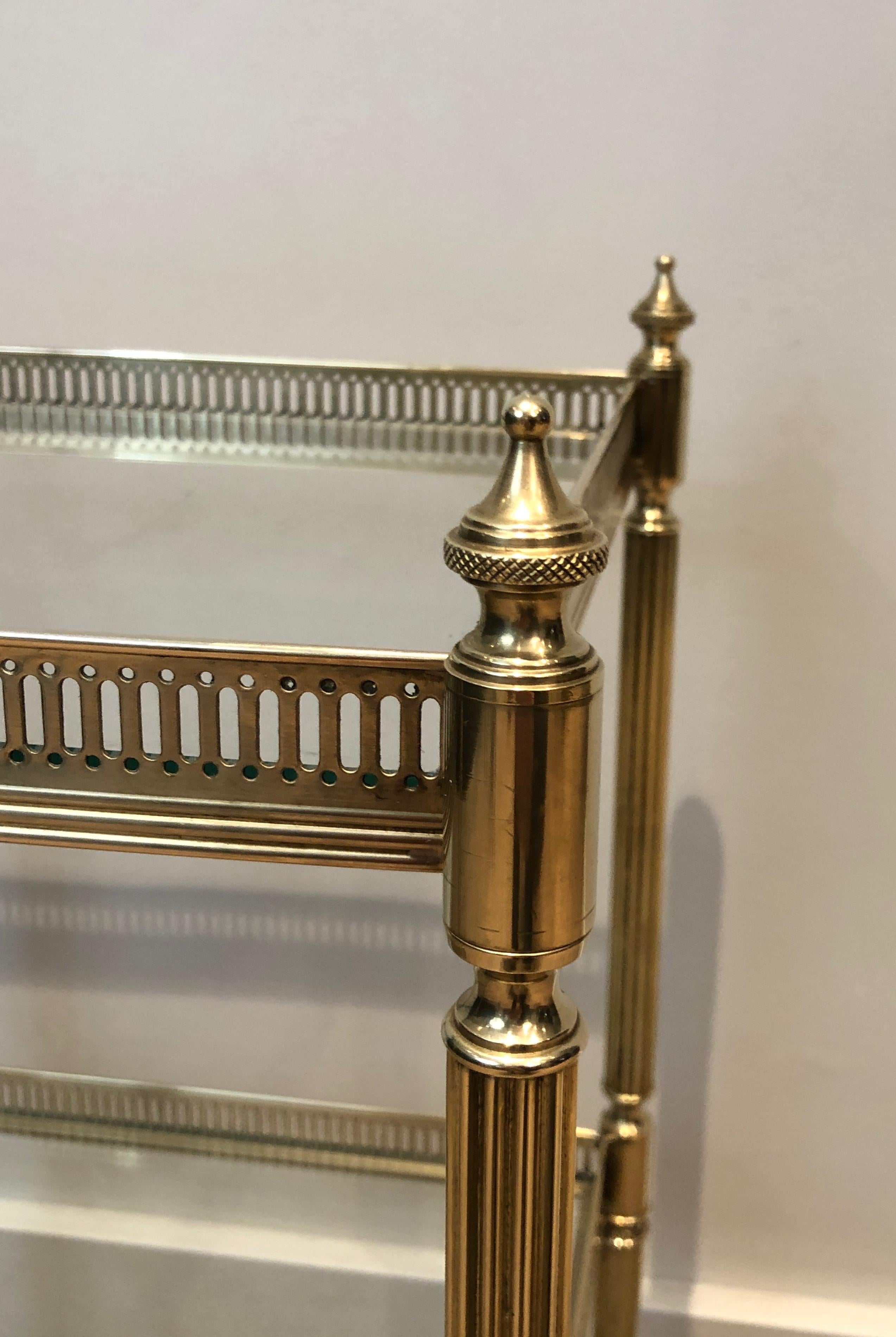 Neoclassical Style Brass Side Table by Maison Jansen 9