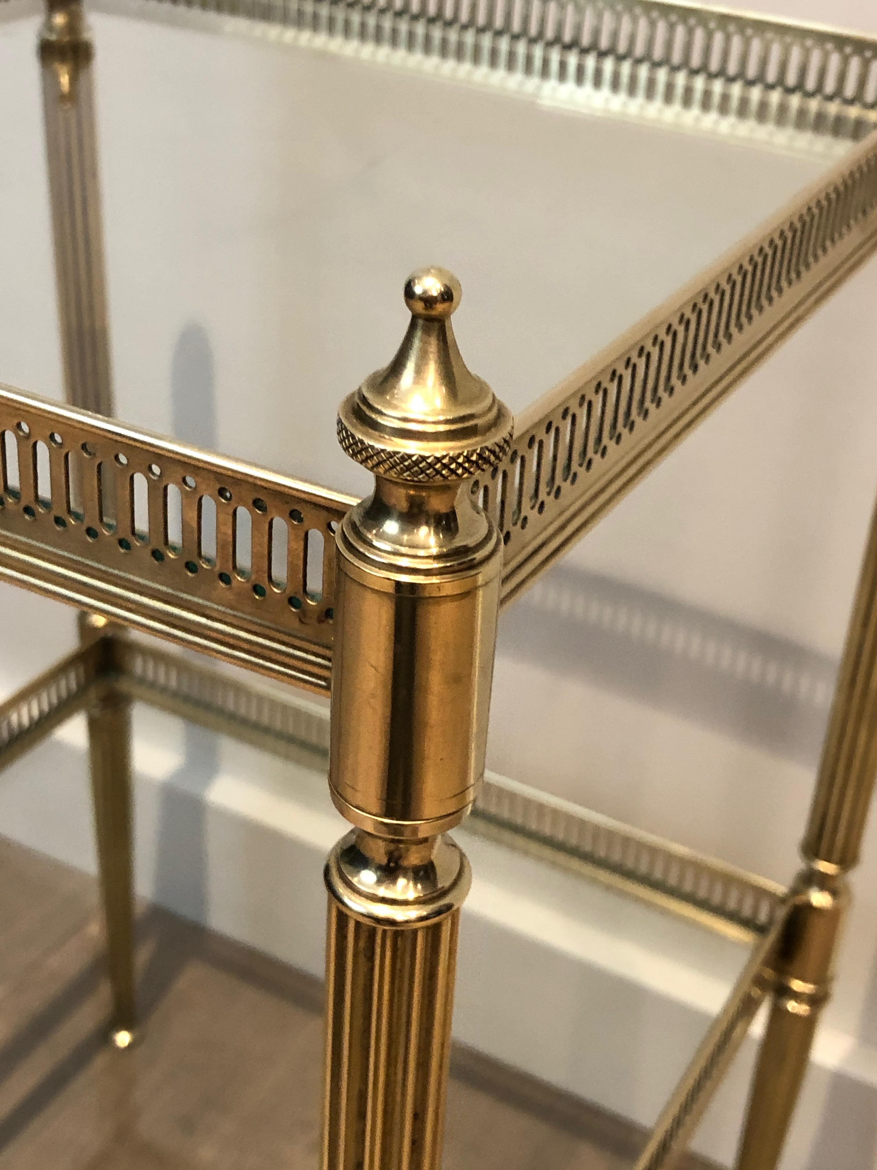 Neoclassical Style Brass Side Table by Maison Jansen 10