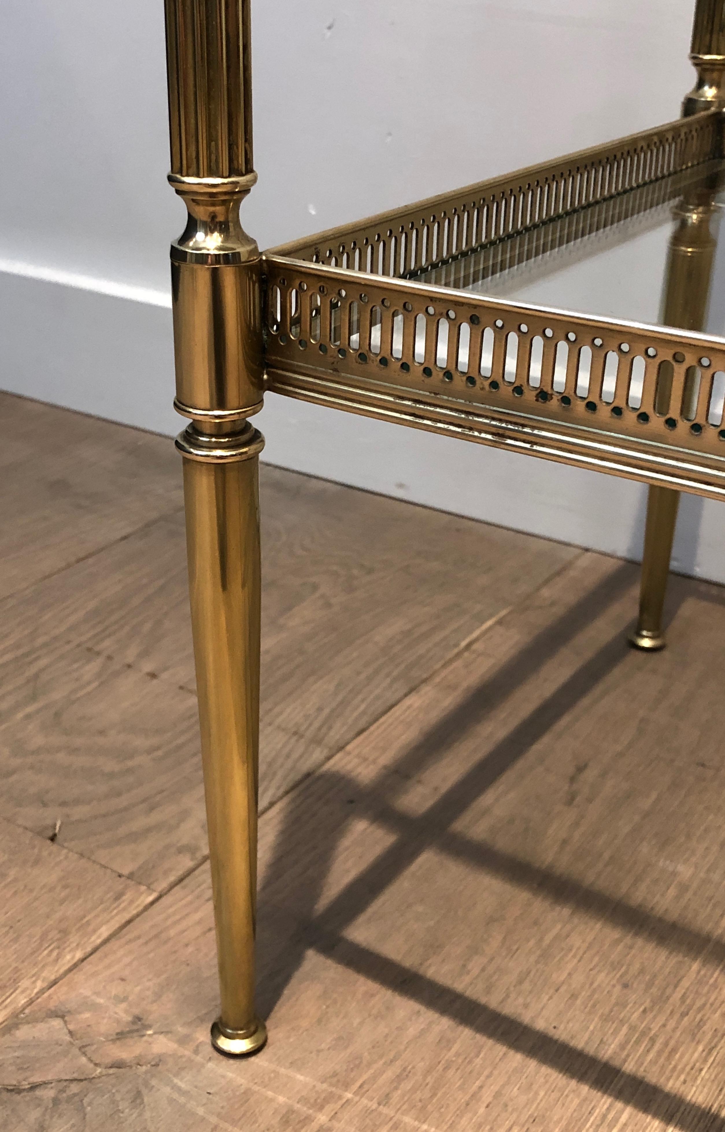 Neoclassical Style Brass Side Table by Maison Jansen 11