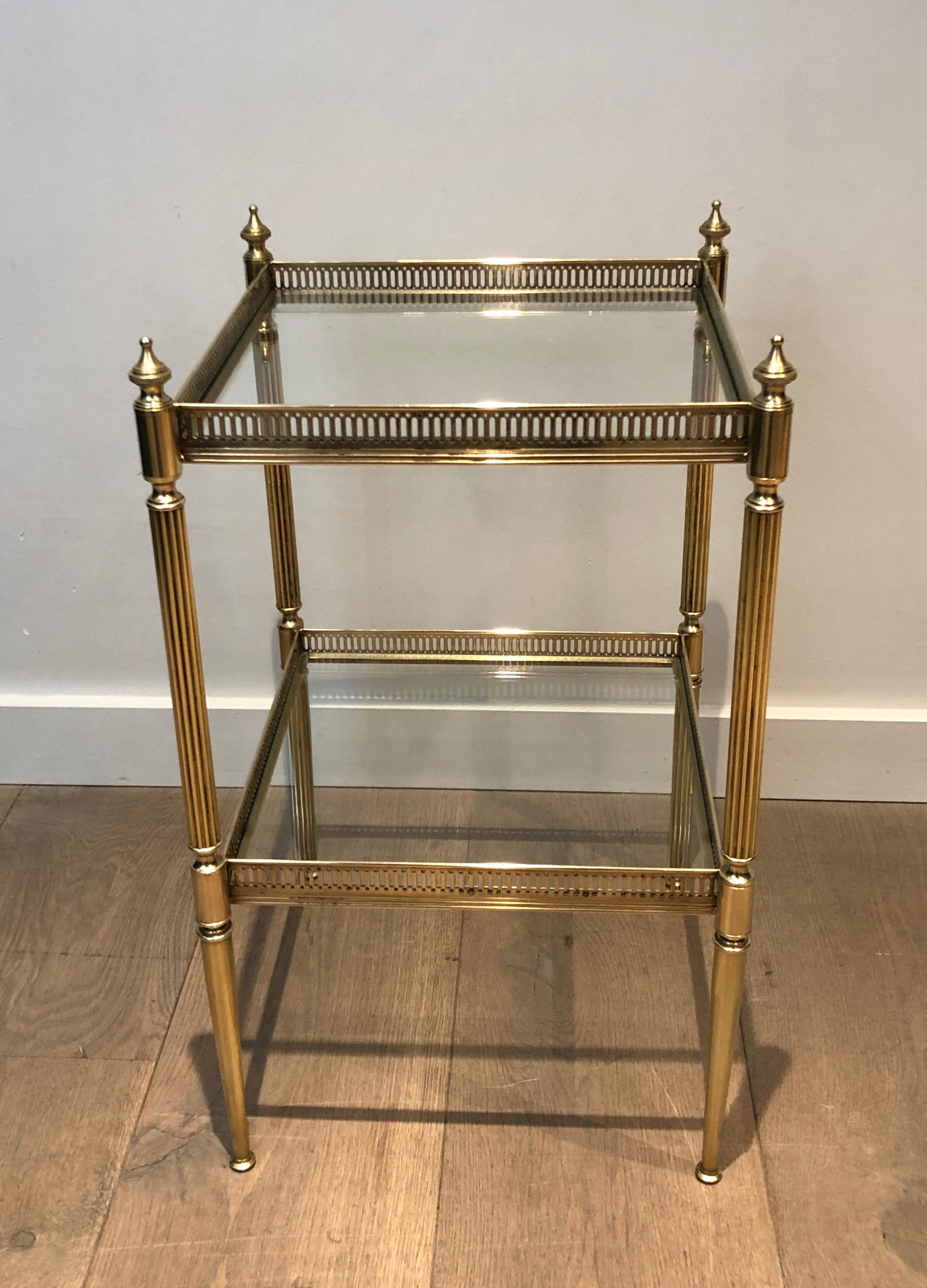 Neoclassical Style Brass Side Table by Maison Jansen 12