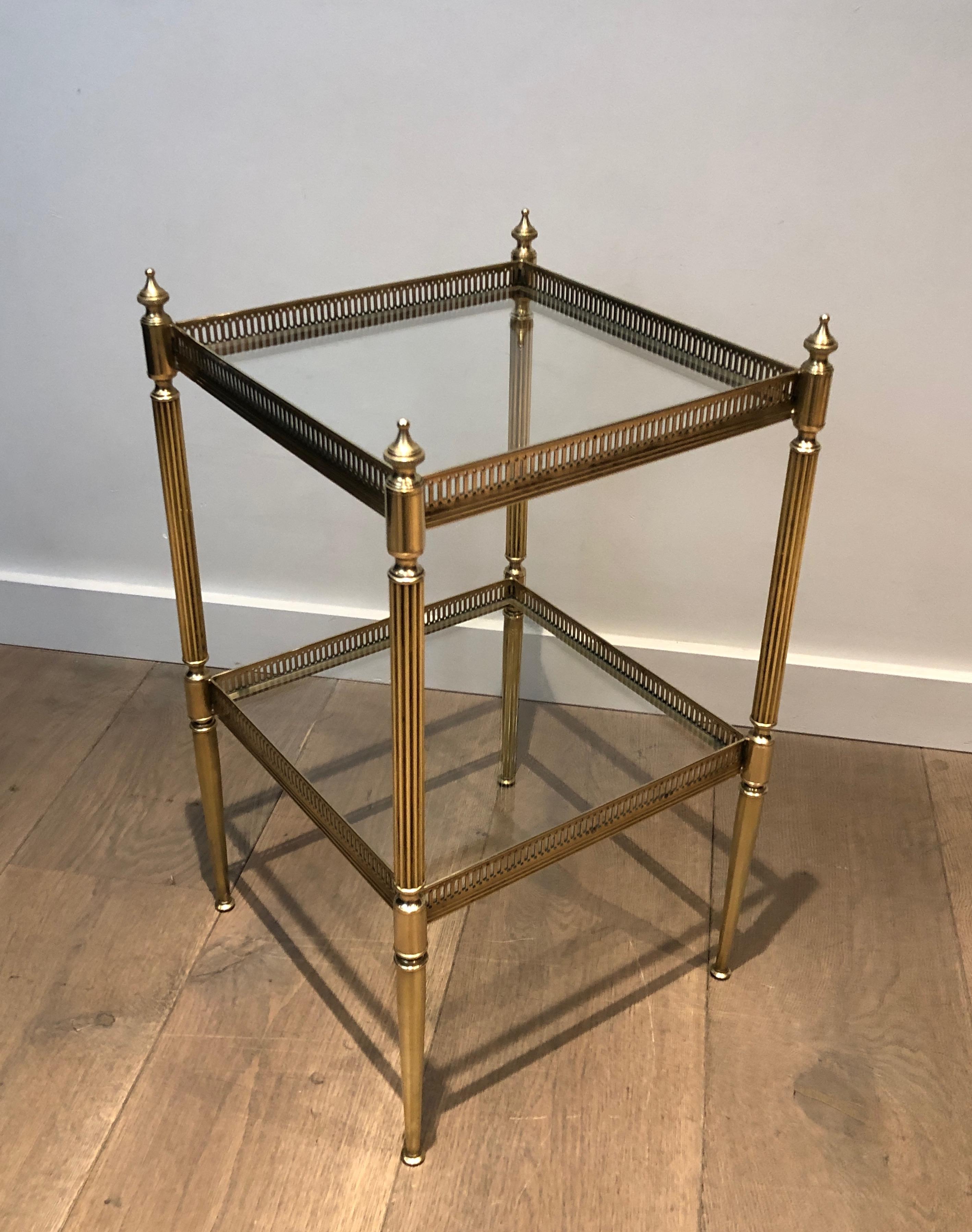 Neoclassical Style Brass Side Table by Maison Jansen 13