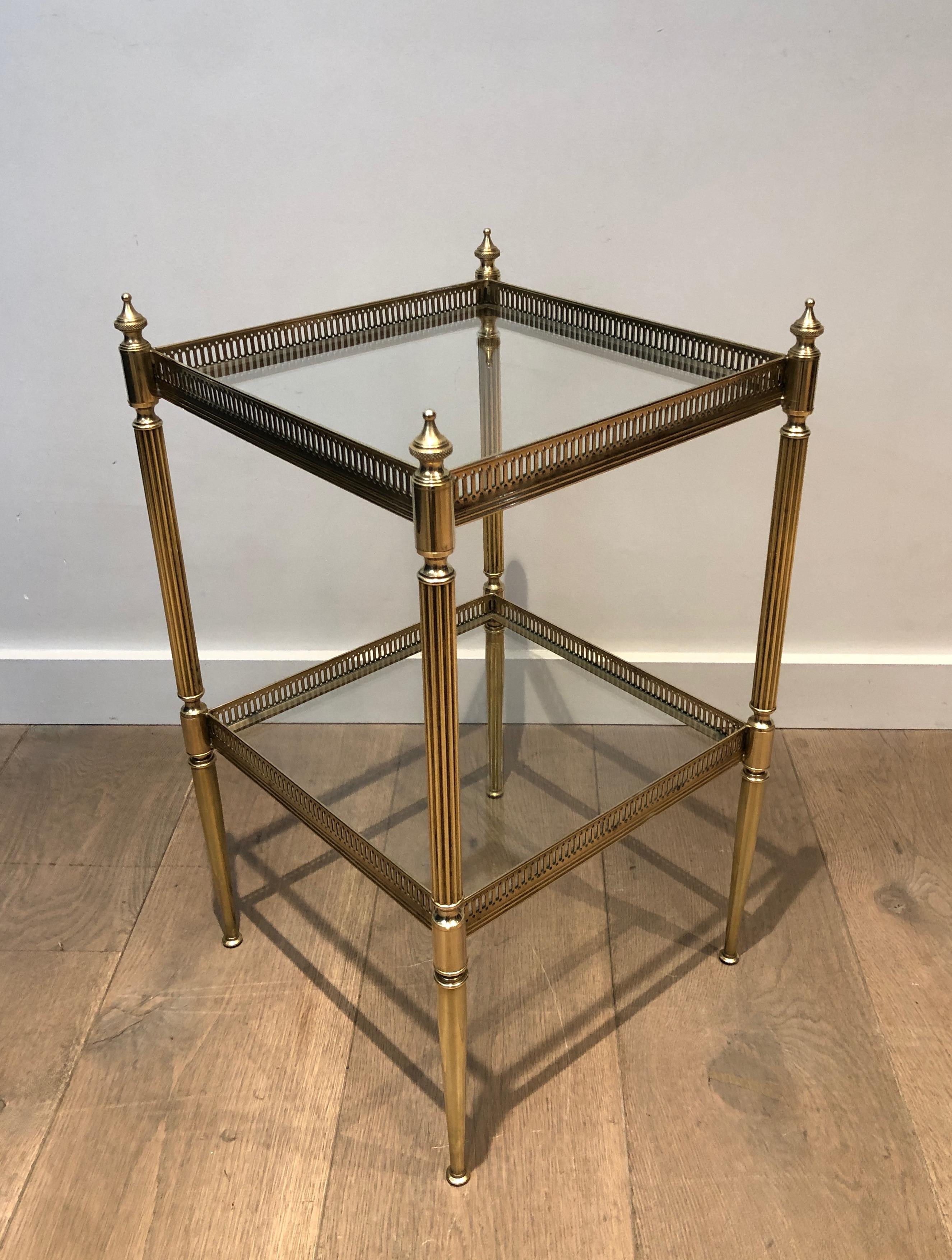 20th Century Neoclassical Style Brass Side Table by Maison Jansen