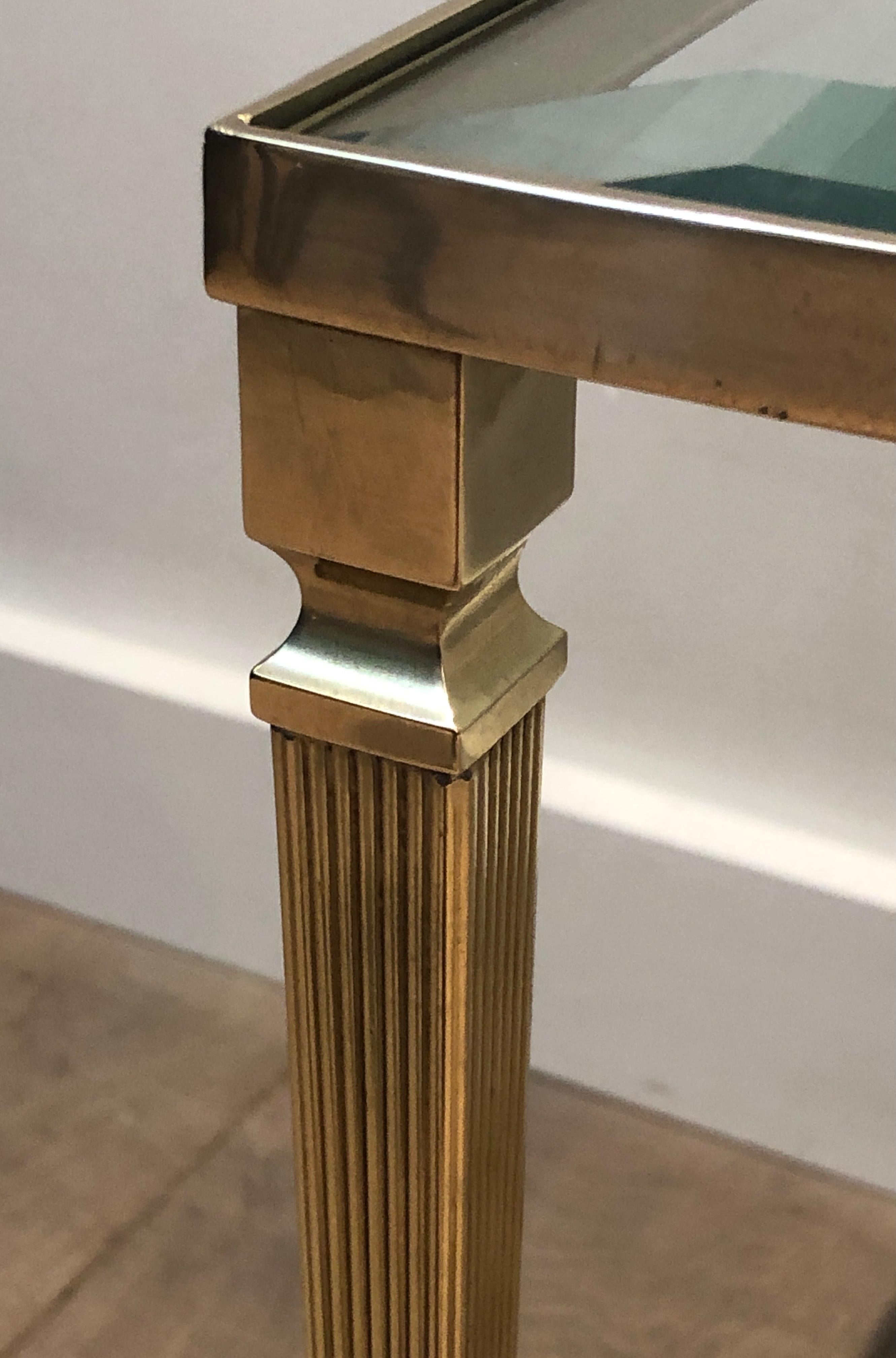Neoclassical Style Brass Side Table by Maison Jansen 1