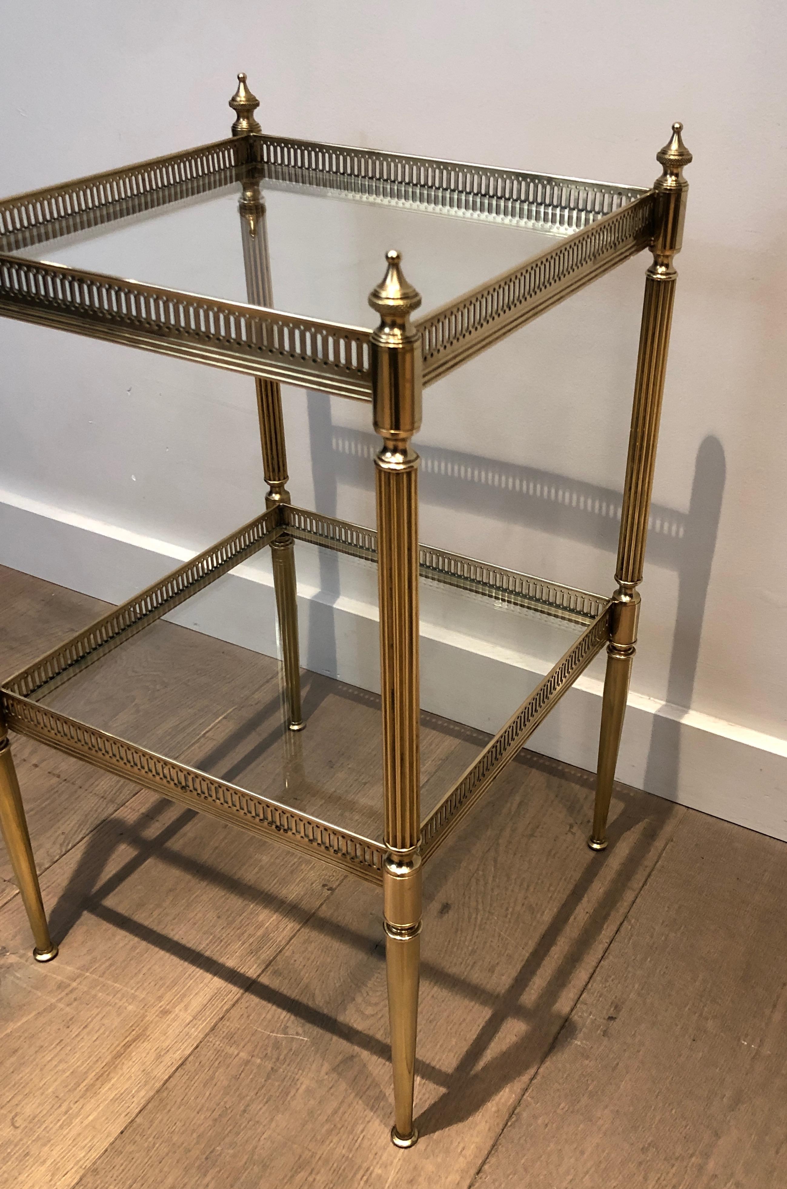 Neoclassical Style Brass Side Table by Maison Jansen 1