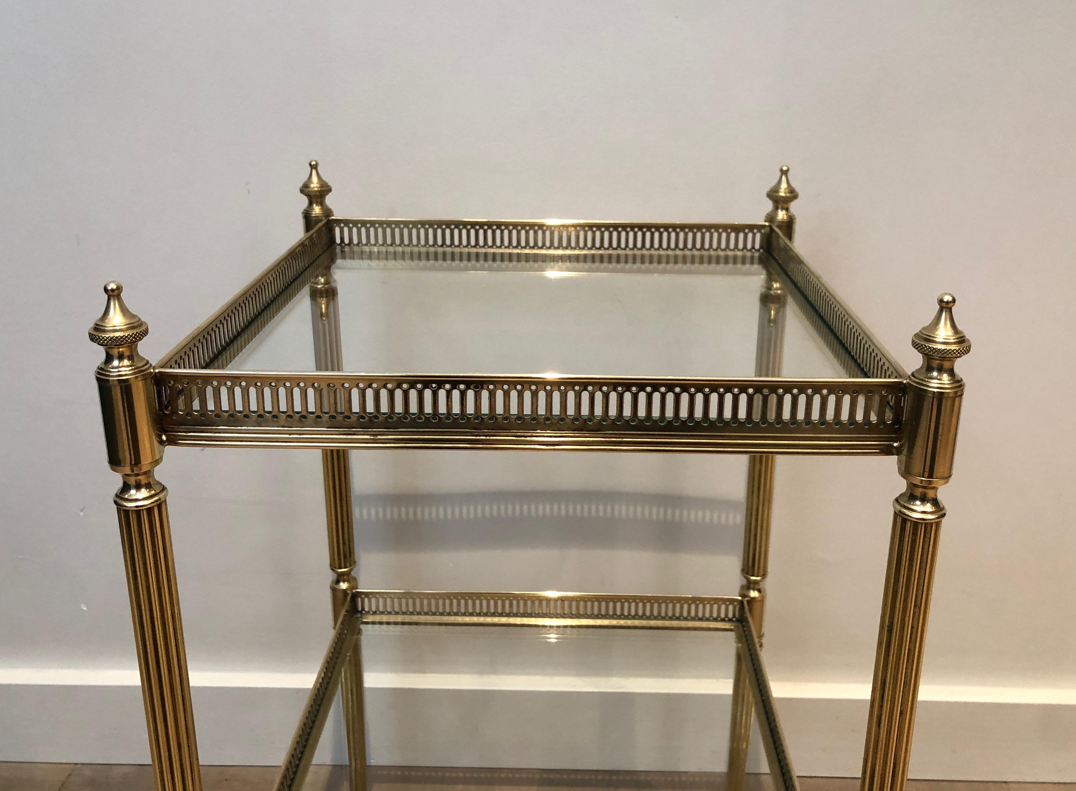 Neoclassical Style Brass Side Table by Maison Jansen 2