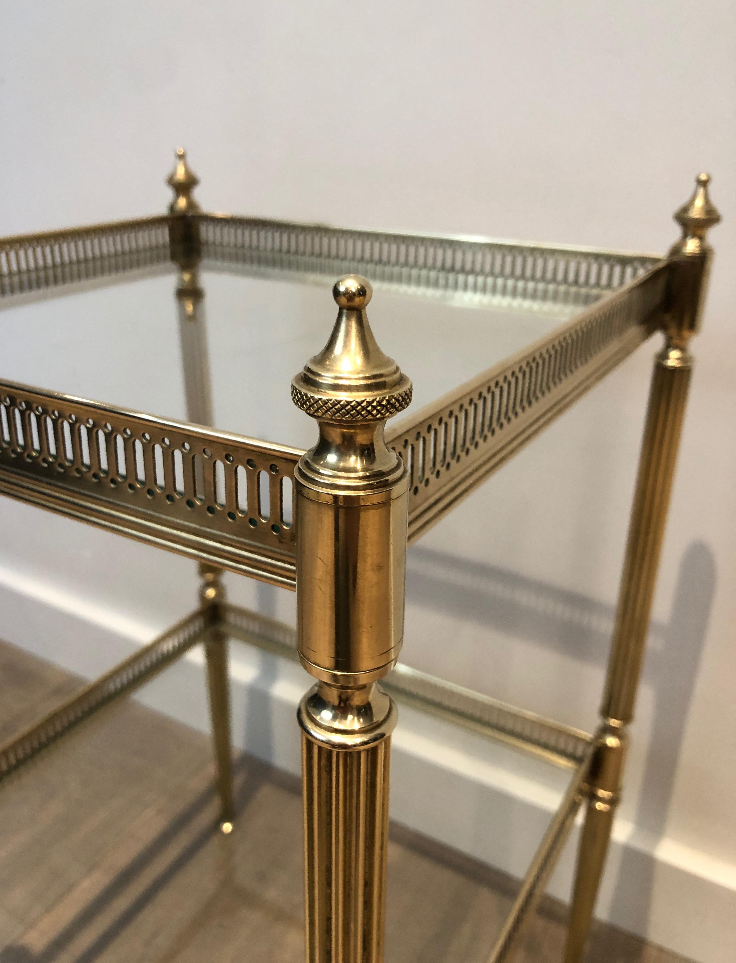 Neoclassical Style Brass Side Table by Maison Jansen 3