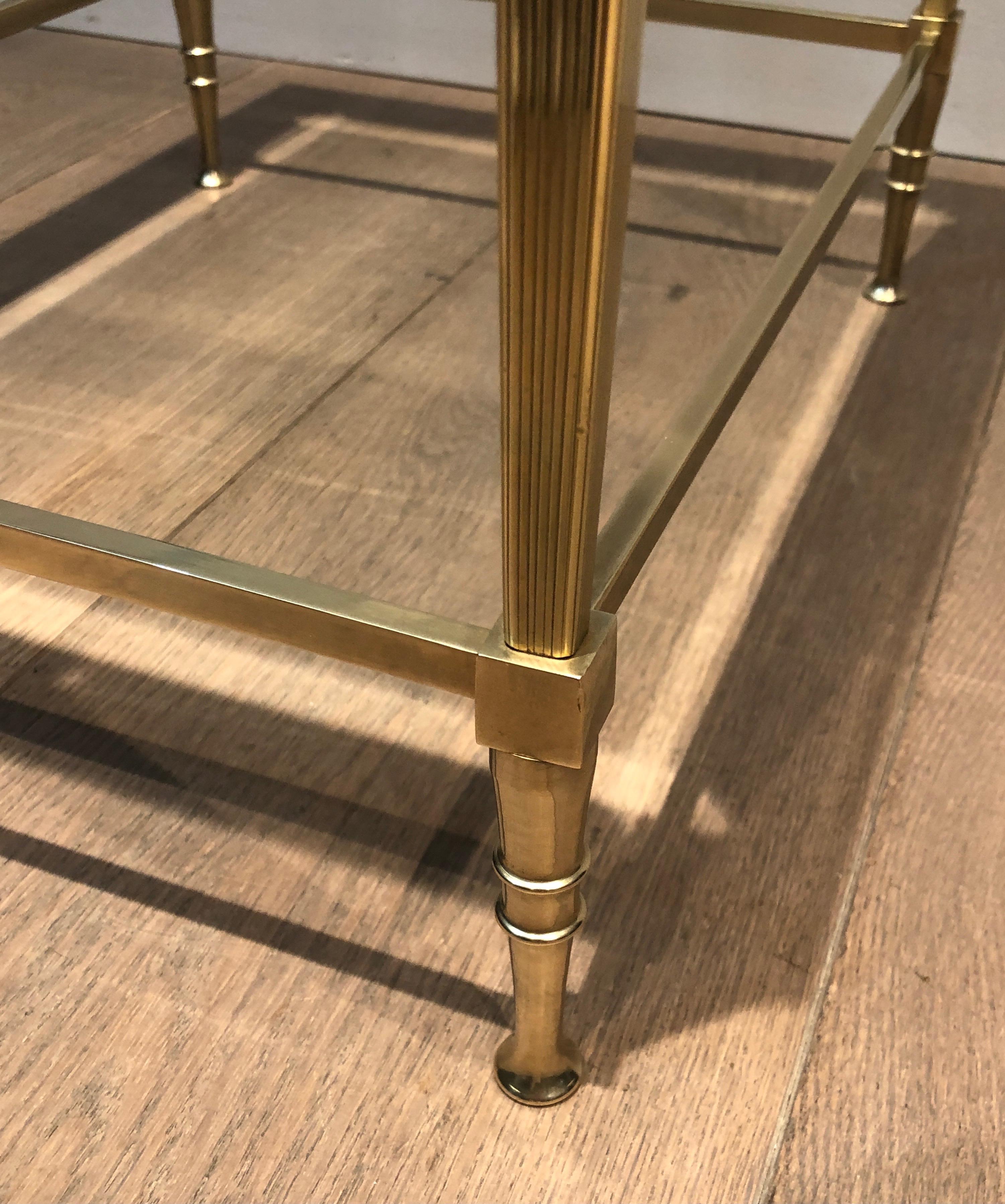 Neoclassical Style Brass Side Table by Maison Jansen For Sale 4