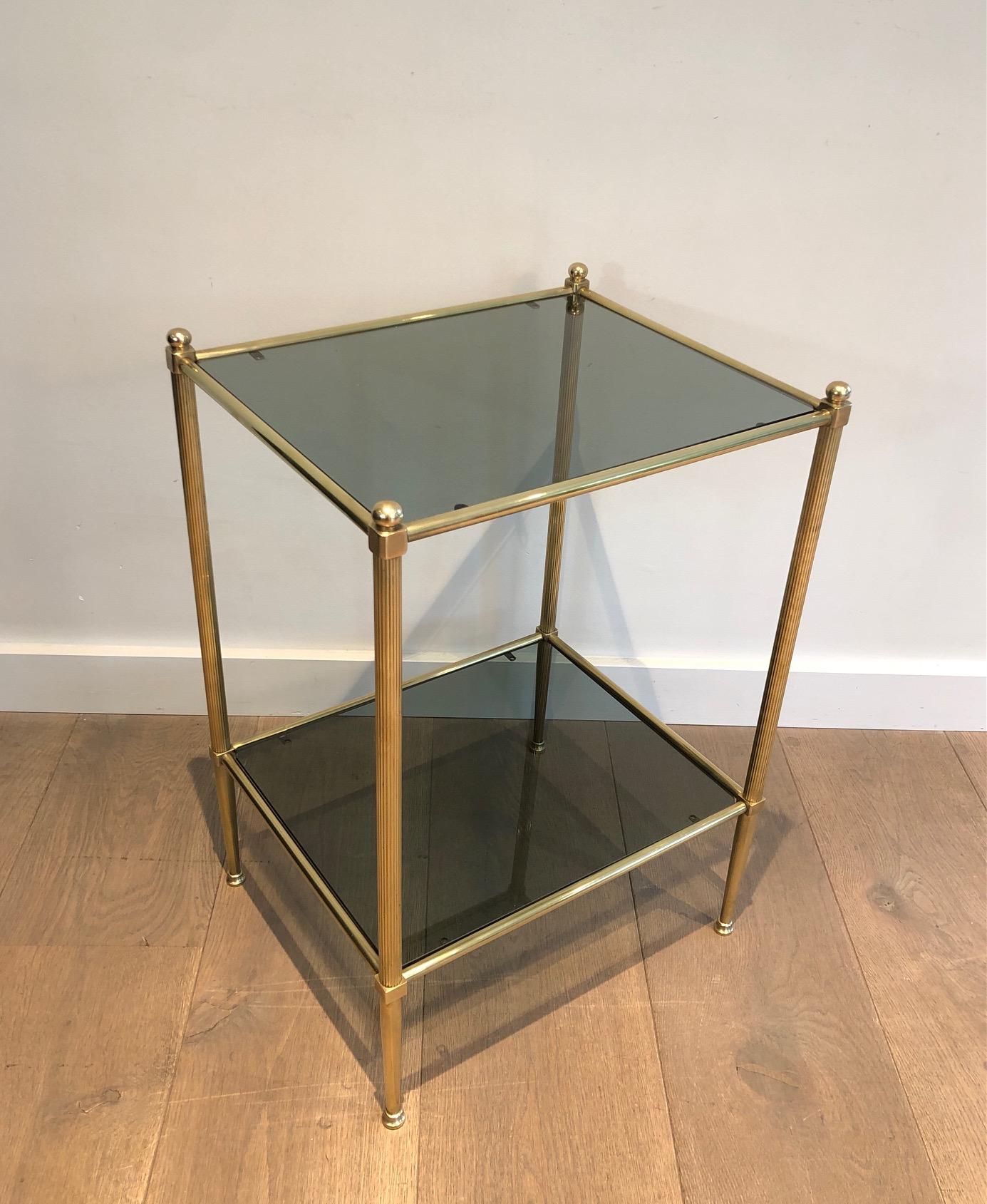Neoclassical Style Brass Side Table 7