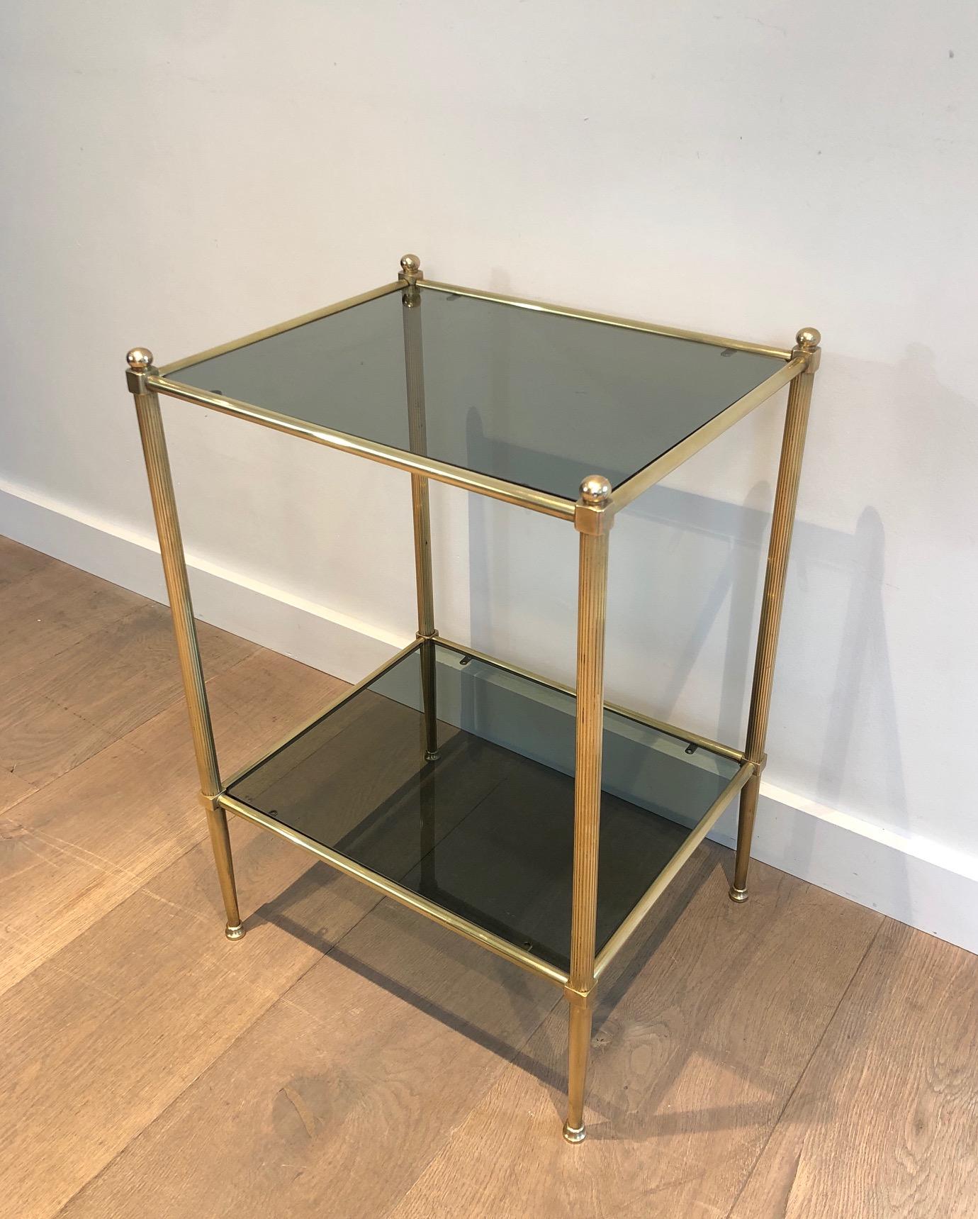 Neoclassical Style Brass Side Table 8