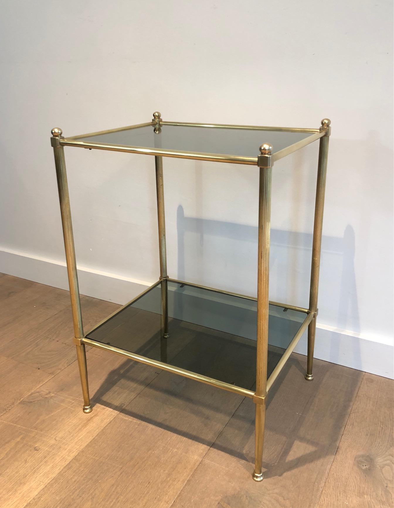 Neoclassical Style Brass Side Table In Good Condition In Marcq-en-Barœul, Hauts-de-France
